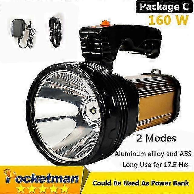 High Power Rechargeable Led Flashlight Portable LED Searchlight L2