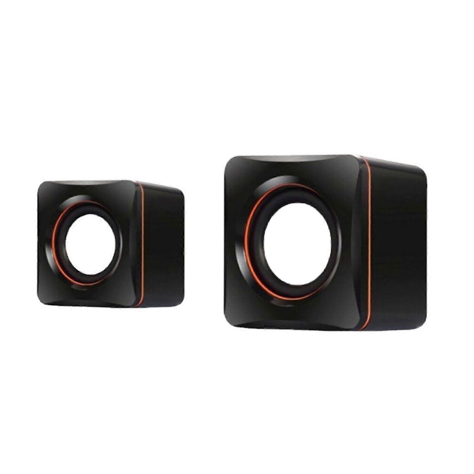 2025 1 Pair Wired Speaker Portable USB Powered Mini Loudspeaker 3.5 Jack Subwoofer Speaker for Computer Laptop