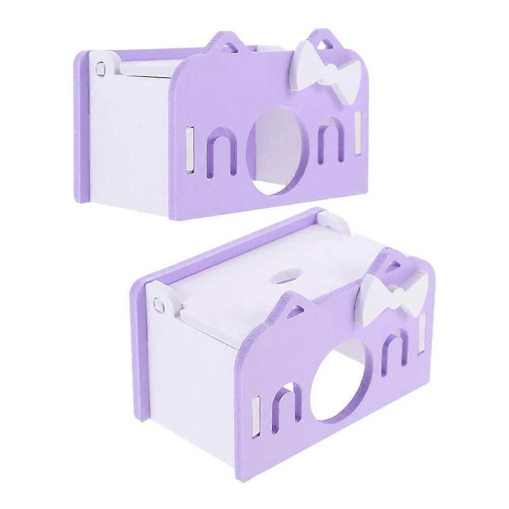 Lavender PVC Hamster House Plastic Hideout for Pet Use 6Pcs Durable