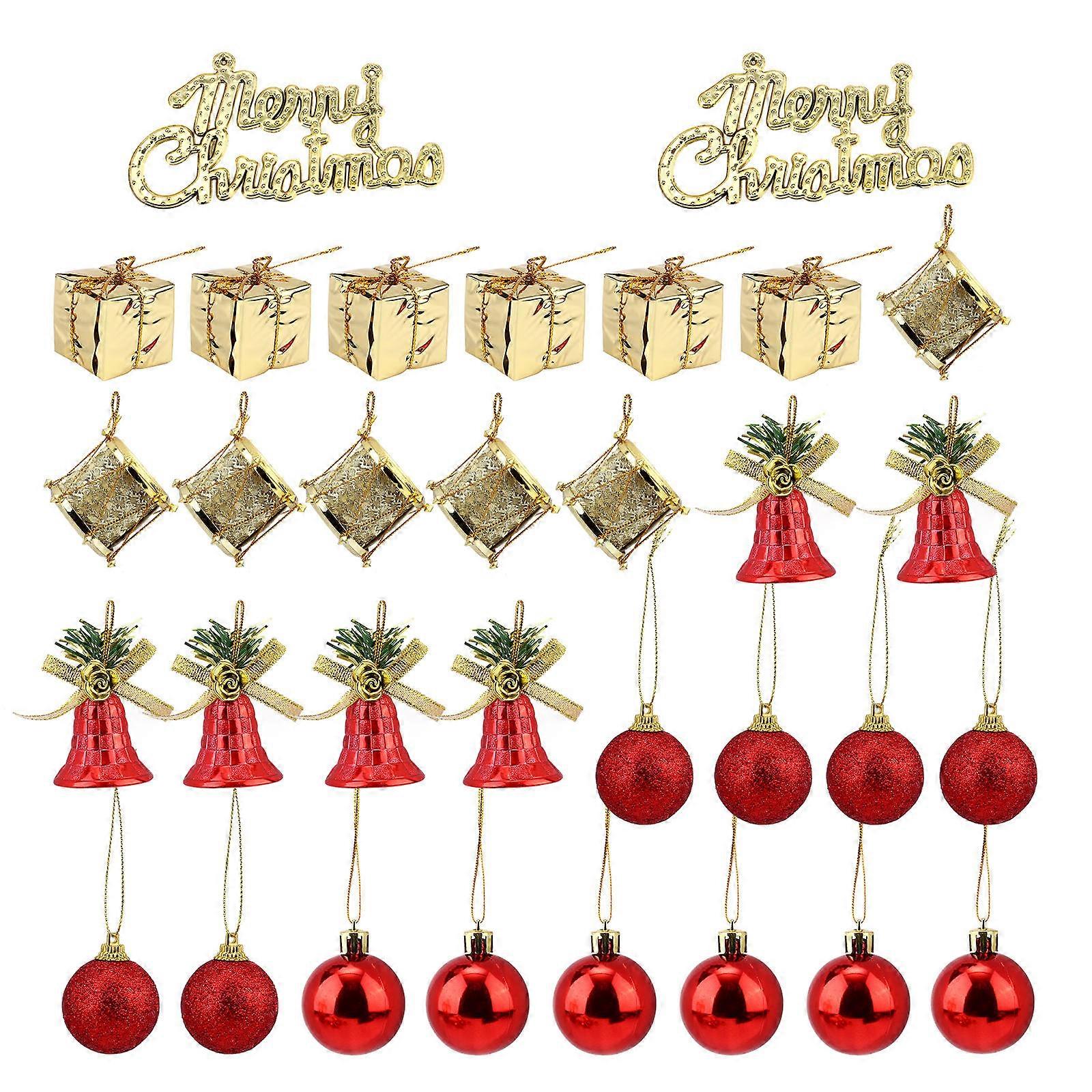 Christmas DIY Decorations Hanging Ornament Set 64Pcs for Festive Use