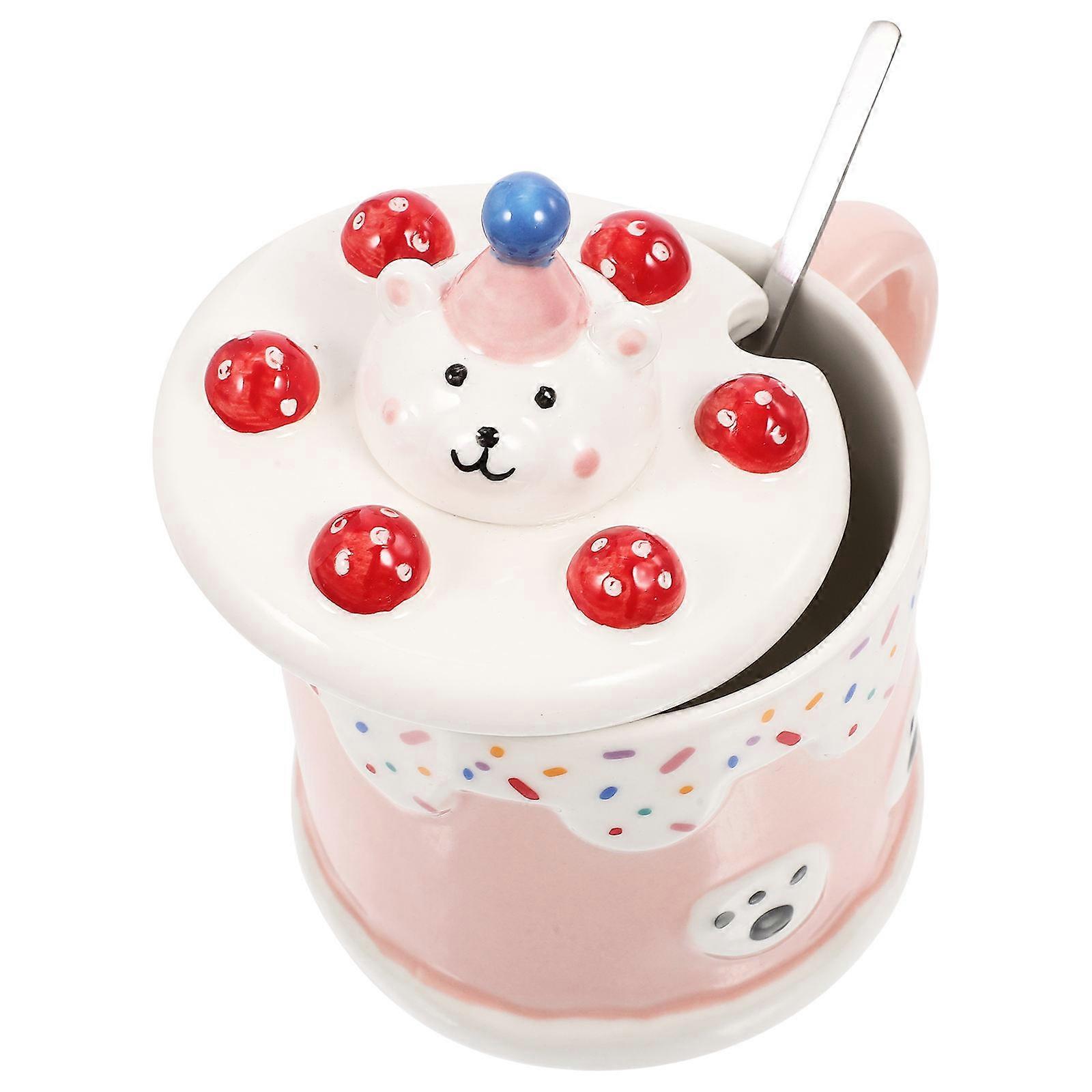 Milk Mug Ceramic Mug Indoor Use Pink Ceramic Microwave Set