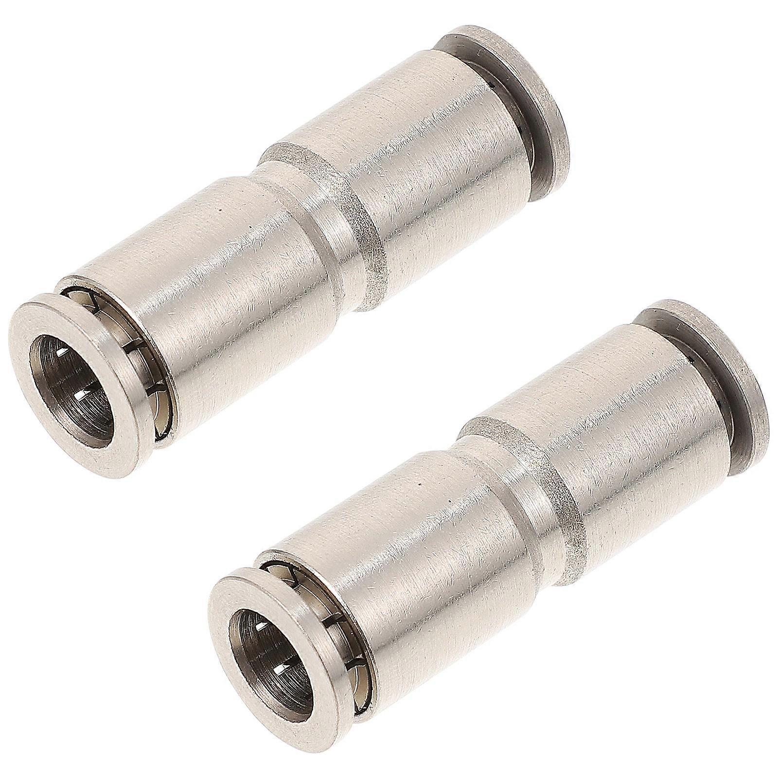 Silver Tube Connectors Pneumatic Quick Connectors for Connecting Use 4Pcs