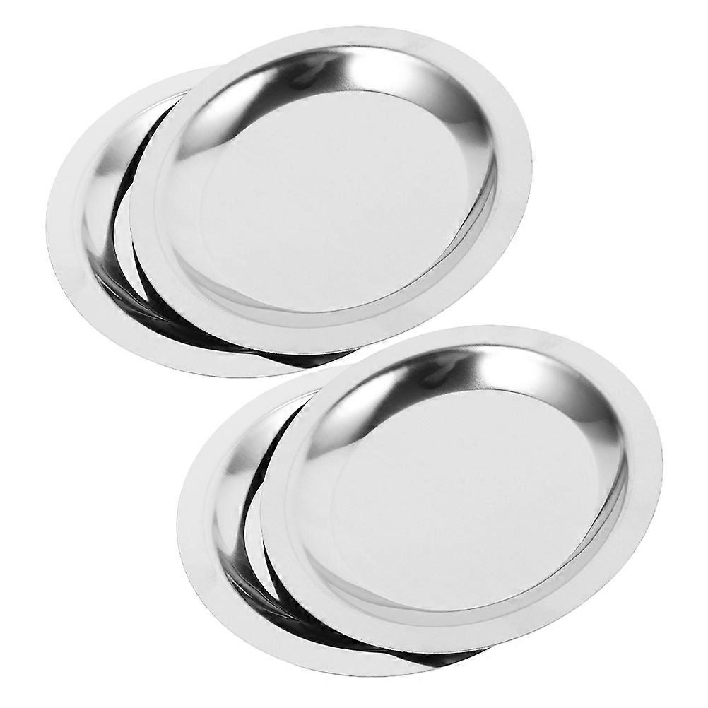 Heat Insulating Round Metal Coasters For Adults Home Use Featuring Elegant Design 4Pcs