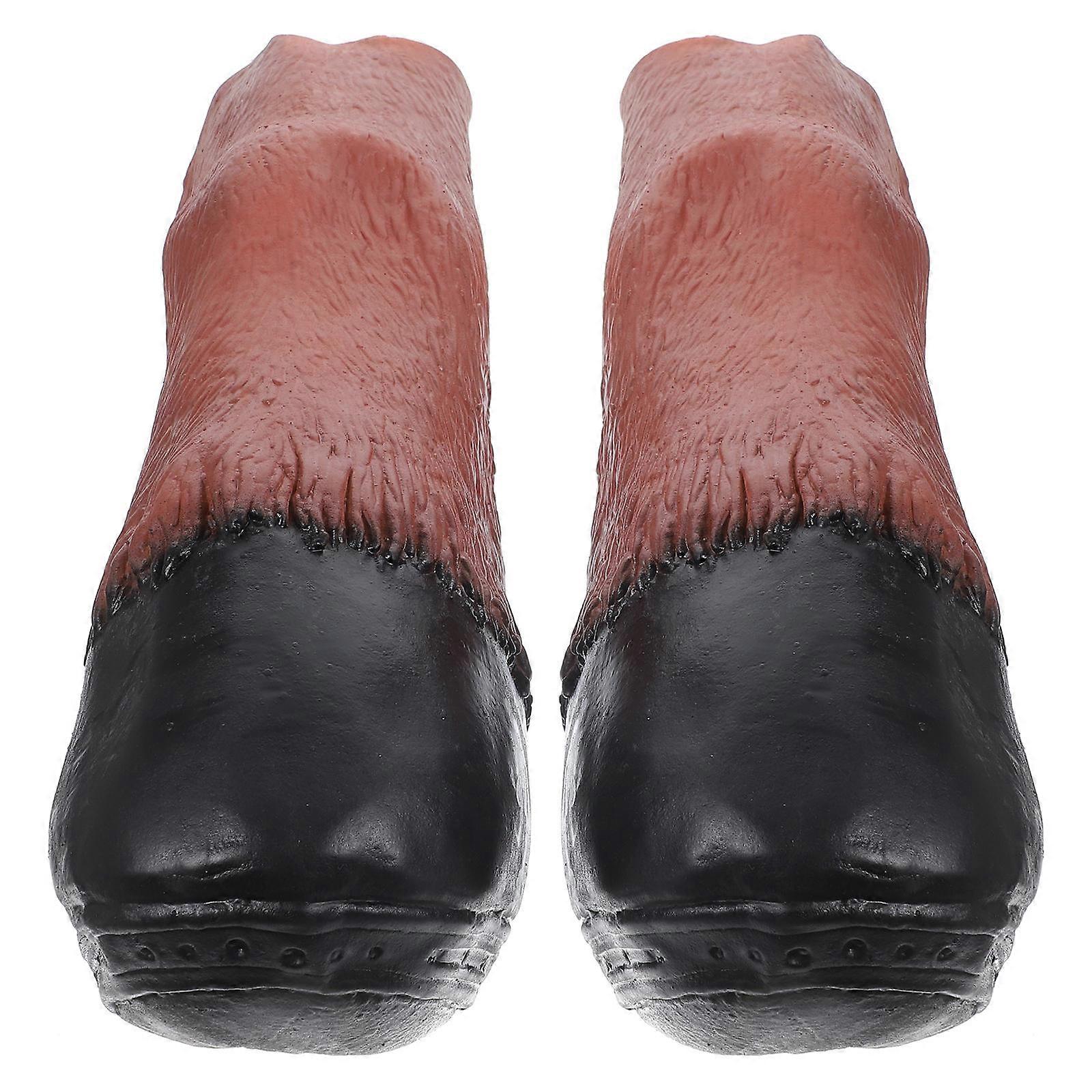 Animal Gloves Costume Props With Unique Horse Hoof Shape Ideal For Masquerade Parties And Festivals Made Of Durable Brown Material 4 Pairs