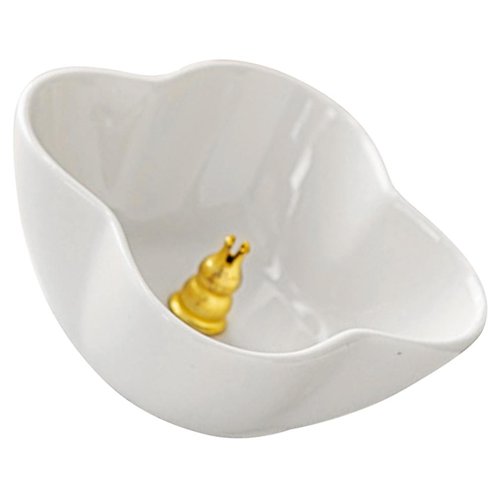 White Ceramic Incense Holder for Burning Incense Sticks 4Pcs Set