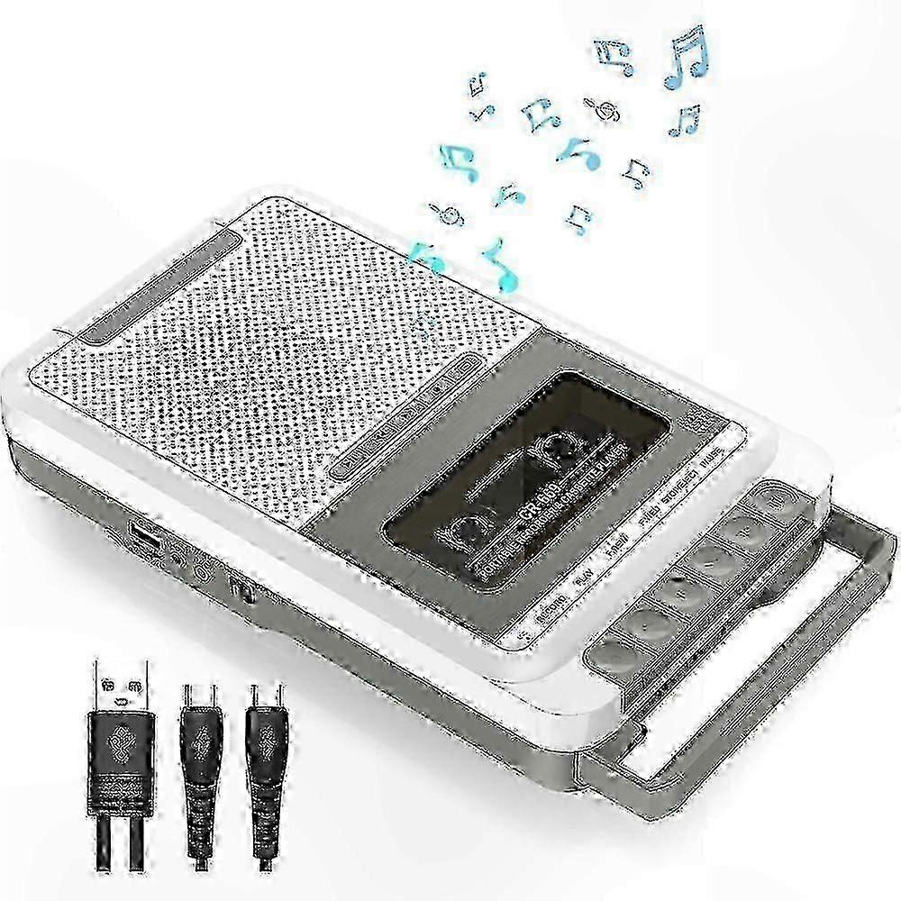 Portable Cassette Player with USB SD Card Recording and Microphone Function for MP3 Conversion