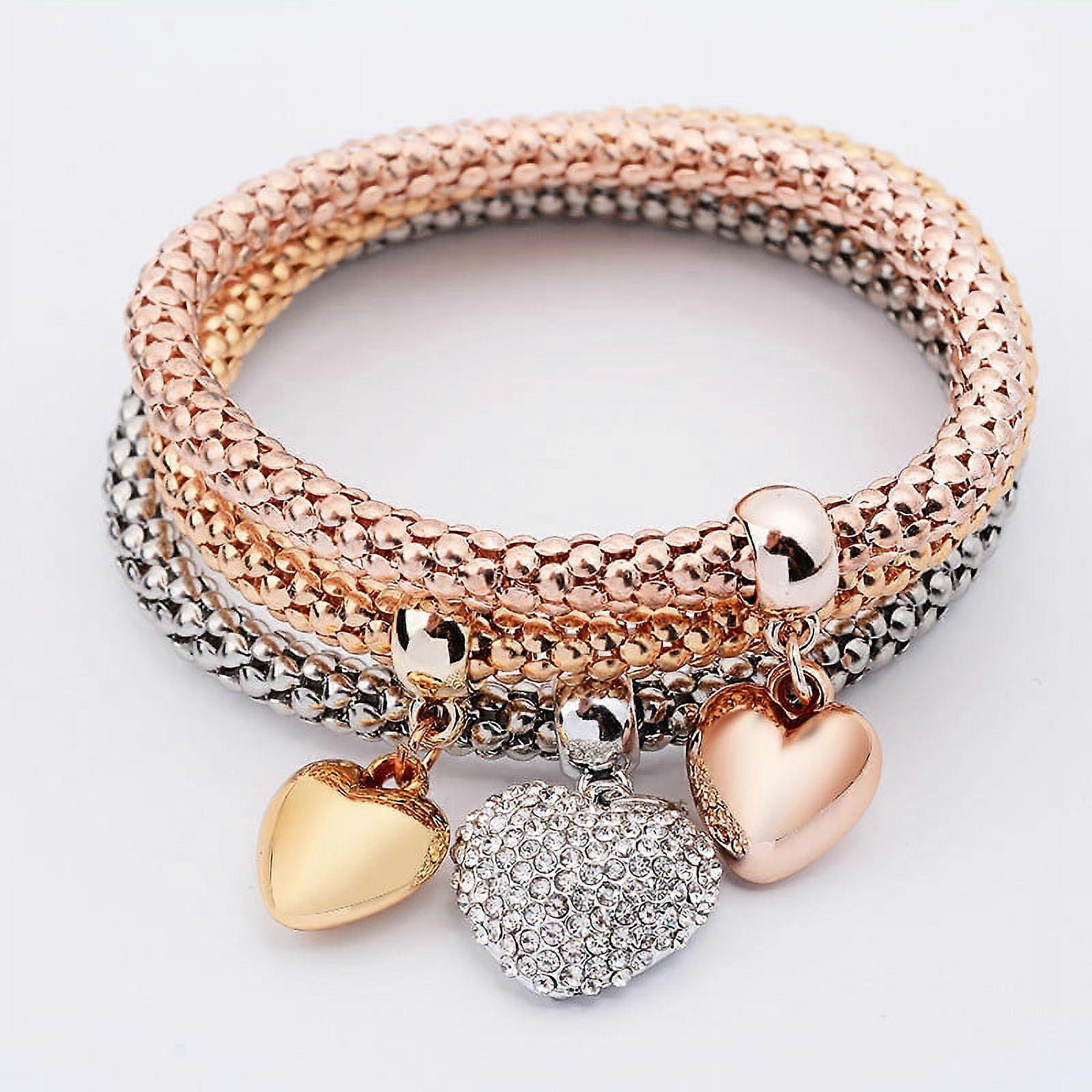 NRUDPQV Charm Pulseiras, Beaded Bangle Bracelets, Gold