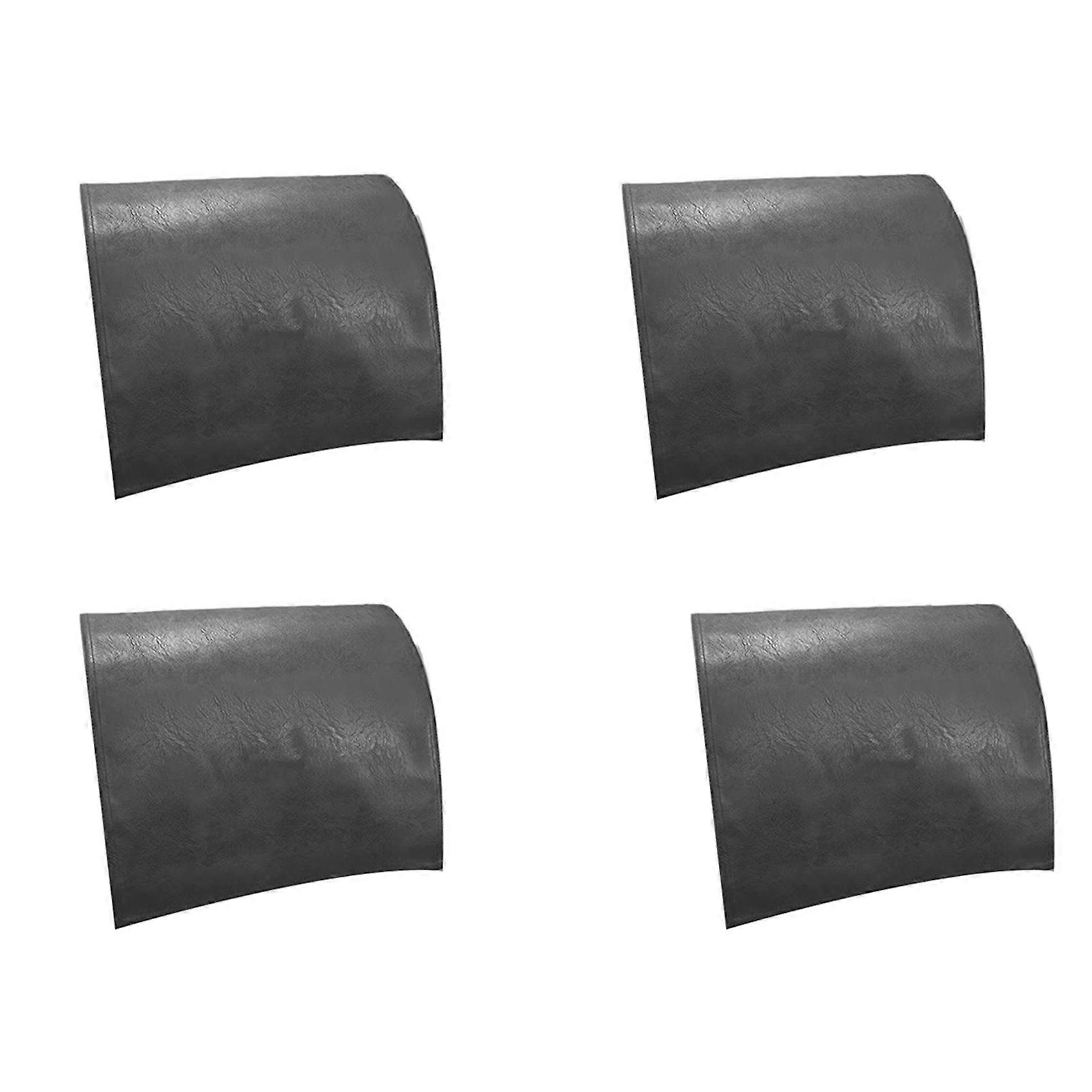 Non-Slip Faux Leather Headrest Protector Black