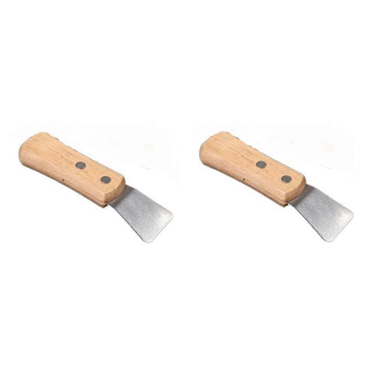 1Pcs Ceiling Spatula with Wooden Handle for Welding Harpoon, Small
