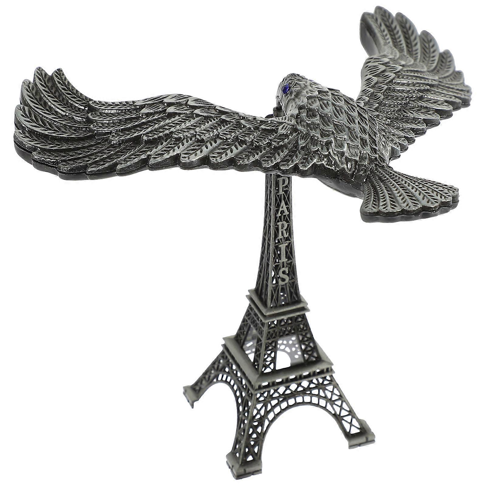 Balance Bird Ornament Alloy Desktop Balancing Bird and Eiffel Tower 3Pcs