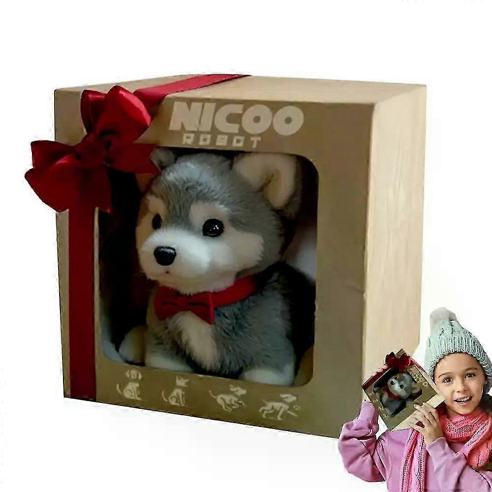 Marche électronique Chien Aboyant Queue Mouvante Chiot Animal Pour Les Enfants Simulation Interactive Chiot Animal De Compagnie Poupée