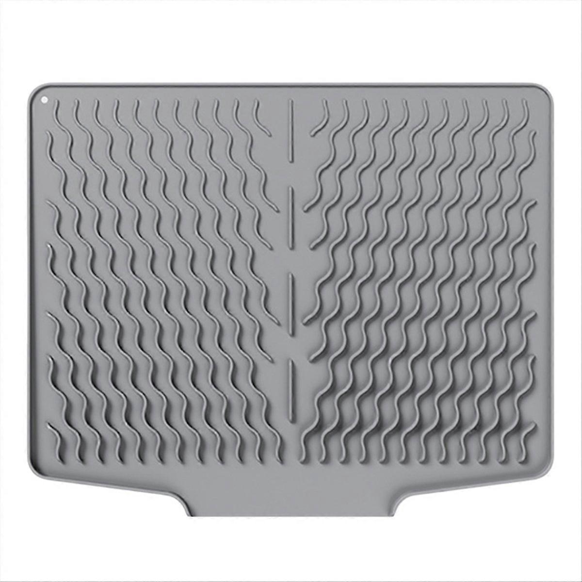 Silicone Tableware Drain Mat, Anti Slip Sink Mat, Slope Guide Bowl Dish Drying Filter Mat