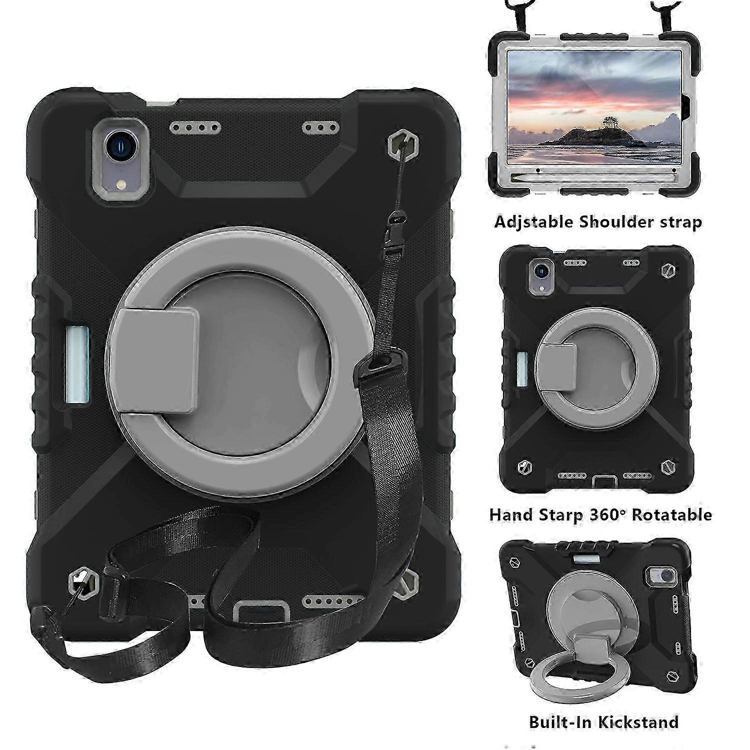 Shoulder Strap Case for iPad Mini 6 2021, 360Hand Strap Rotating, Camera Protection, Shockproof,Durable 26s
