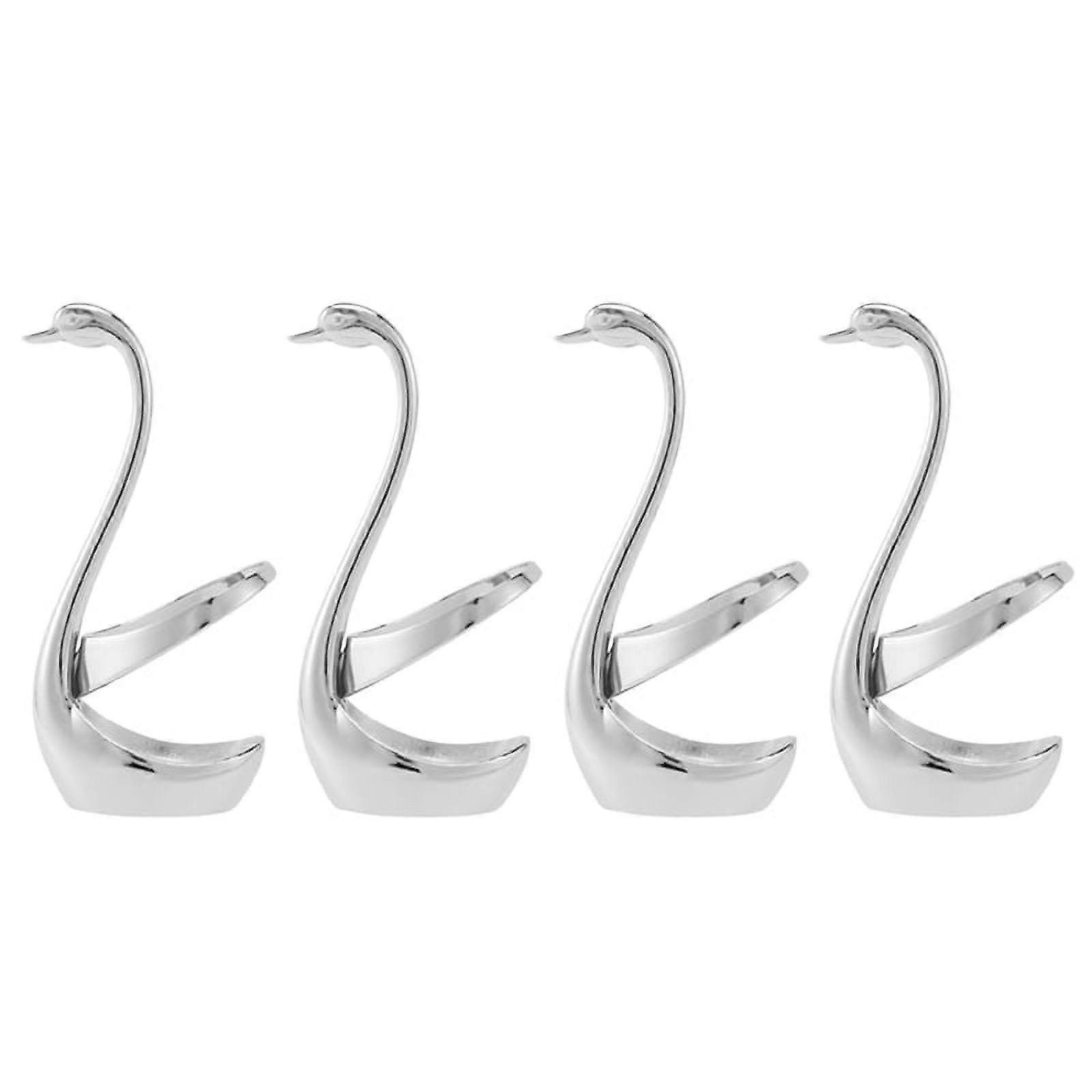 4X Fork and Spoon Holder, Tableware Set Swan Holder Cutlery Holder,Best 's Day/Wedding