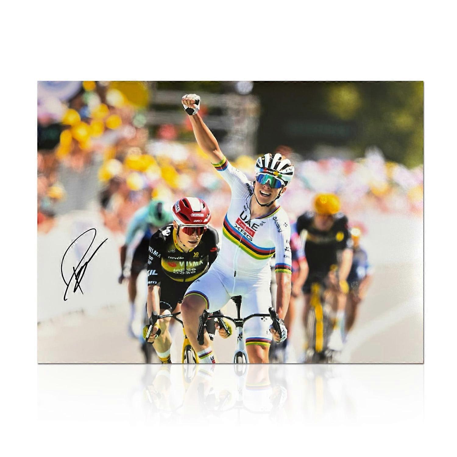 Tadej Pogacar Signed Cycling Photo: Mur-de-Bretagne Stage Win