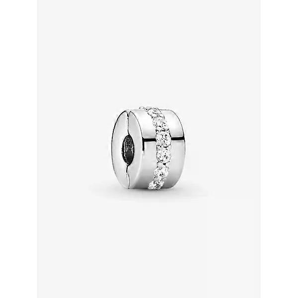Pandora - Clear Sparkling Row Clip Charm - Sterling Silver