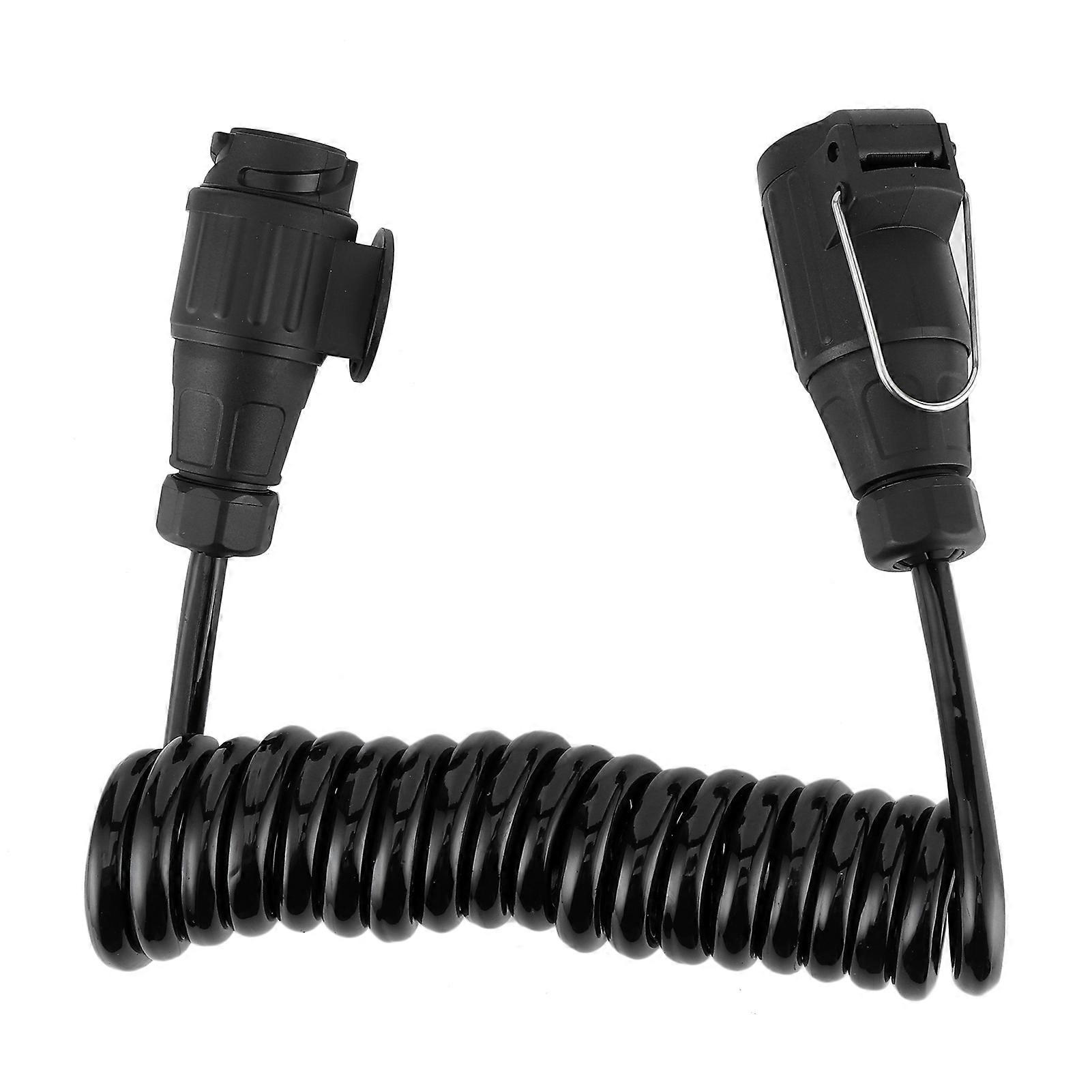 13Pin to 13Pin Adapter Cable Trailer Plug Extension Spring Cord for Car Caravan RV