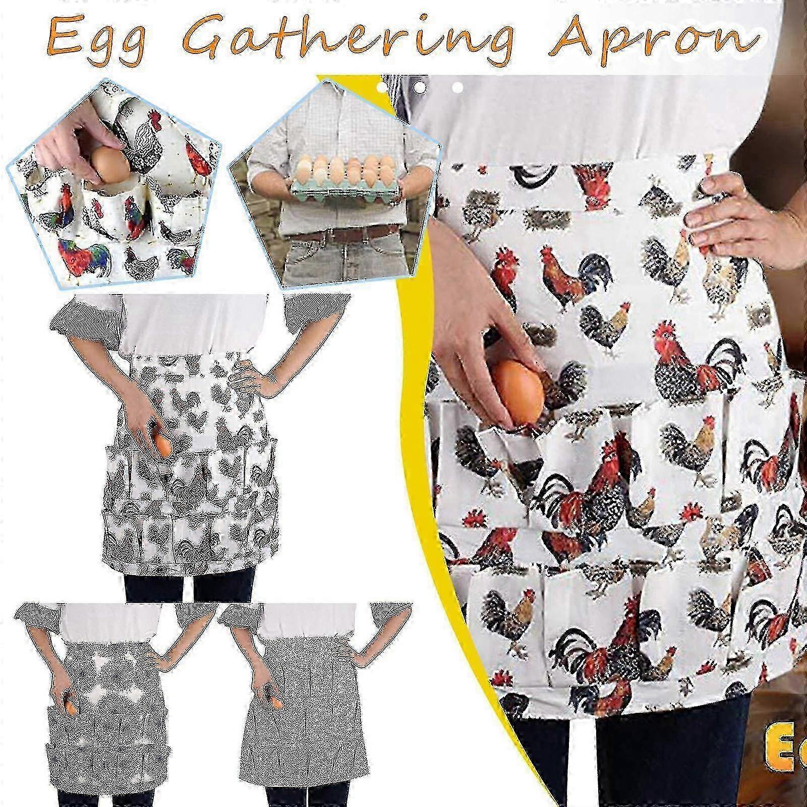 Durable Egg Collection Apron with 12 Deep Pockets for Chicken Farmers in Home & Workwear Settings