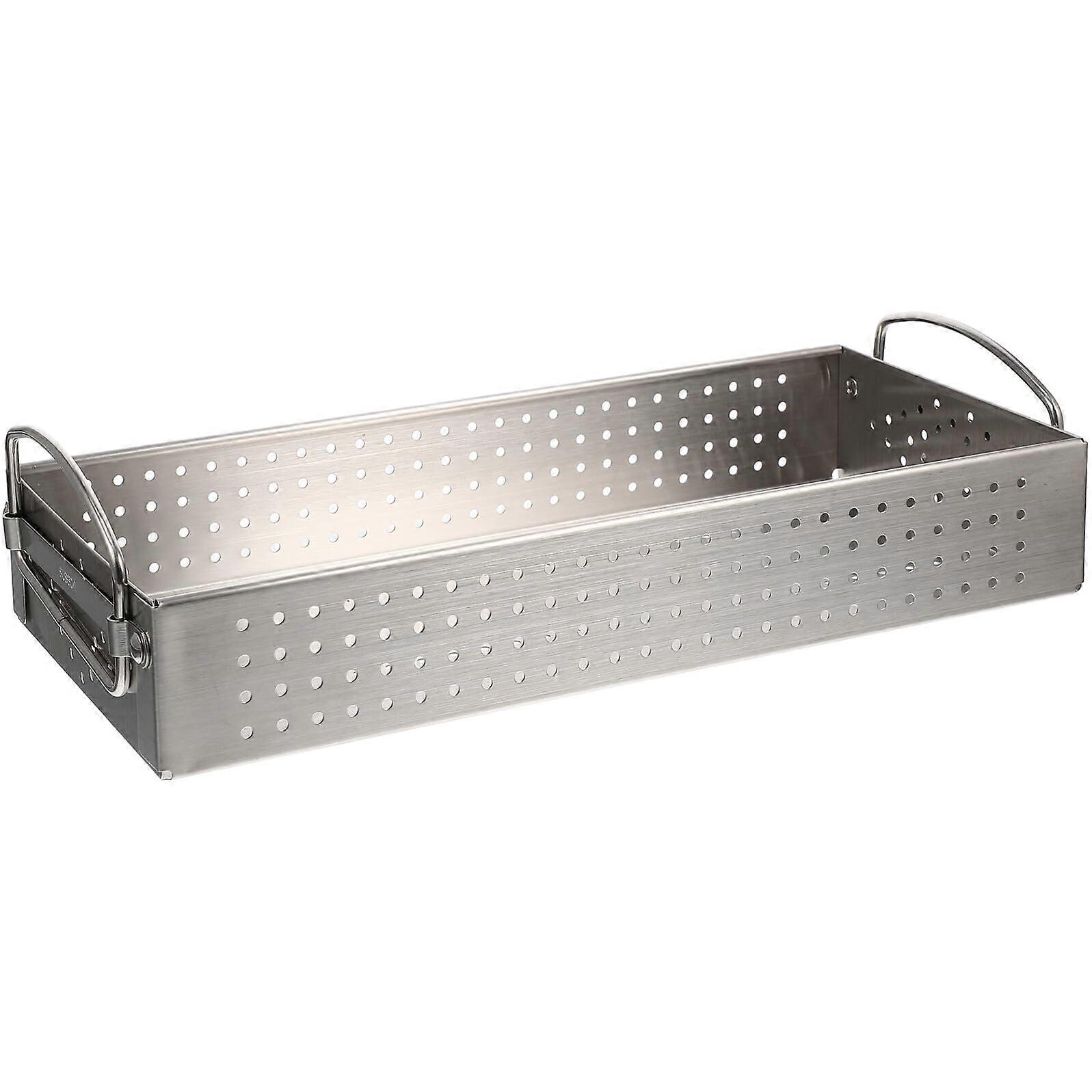 Stainless Steel Cutlery Holder Large Capacity Flatware Organizer With Mesh Design And Handles For Countertop Drying