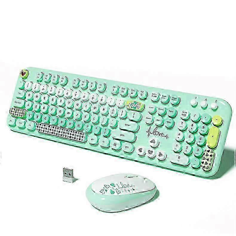 MOFII Wireless Mouse Set Lovely Mixed Color 104 Keys USB Receiver Office for Laptops and Desktops Keyboard