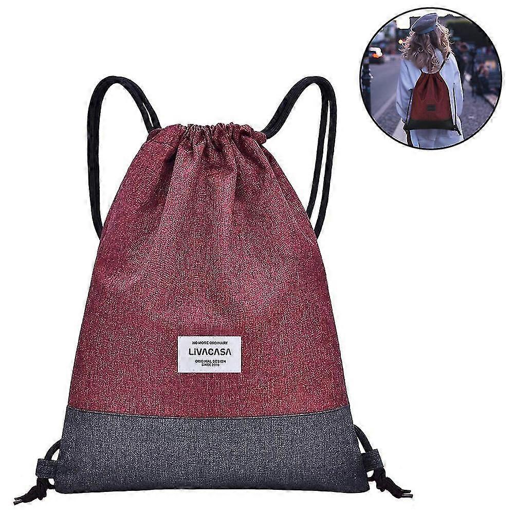 女性ジムドローストリングバッグのためのドローストリングバックパックバッグ