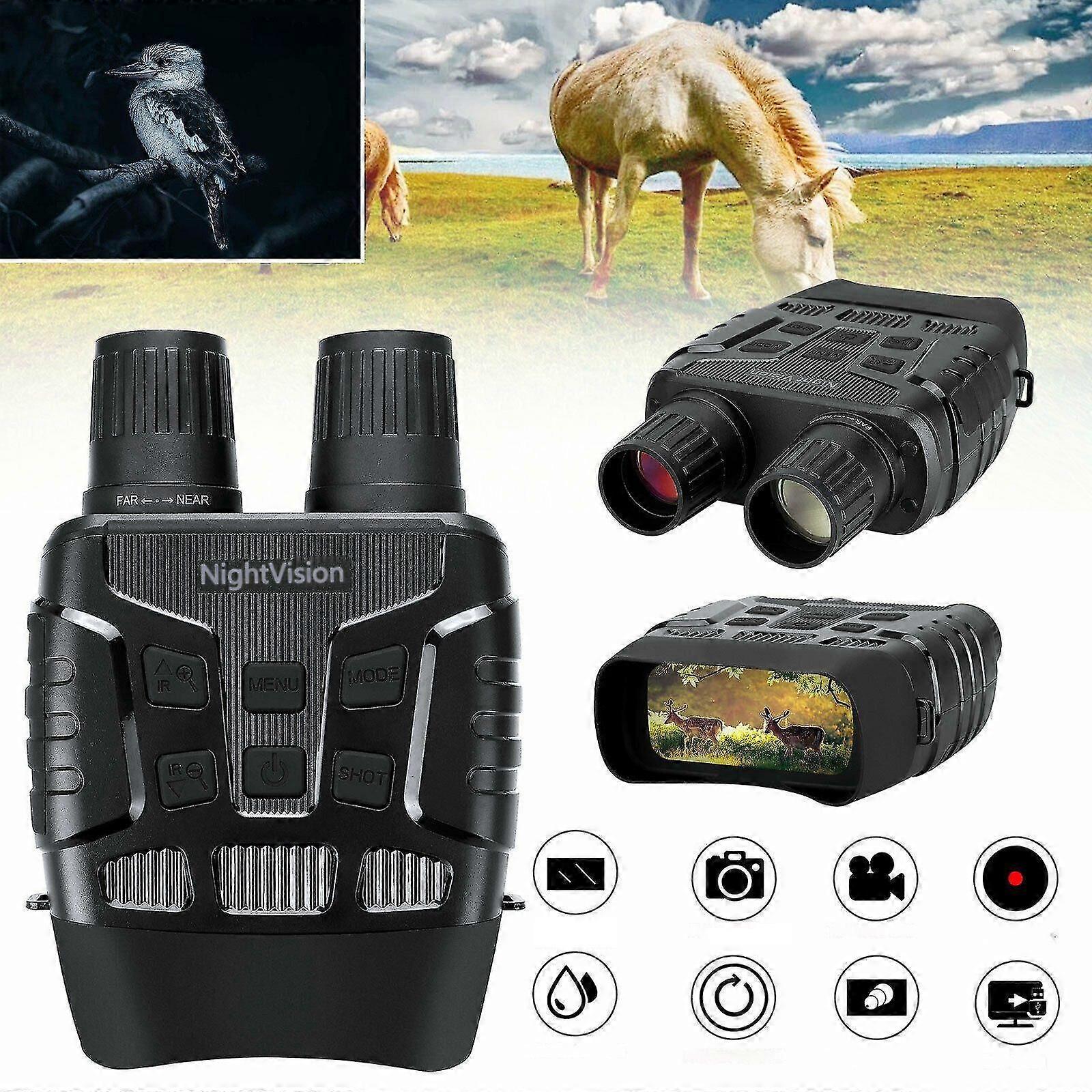 Elsavct Caméra vidéo à jumelles infrarouges de vision nocturne