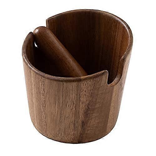 Coffee Knock Box Wooden Waste Bin With Removable Knock Bar Non Slip Grounds Container Mini Grind Bin For Coffee Making