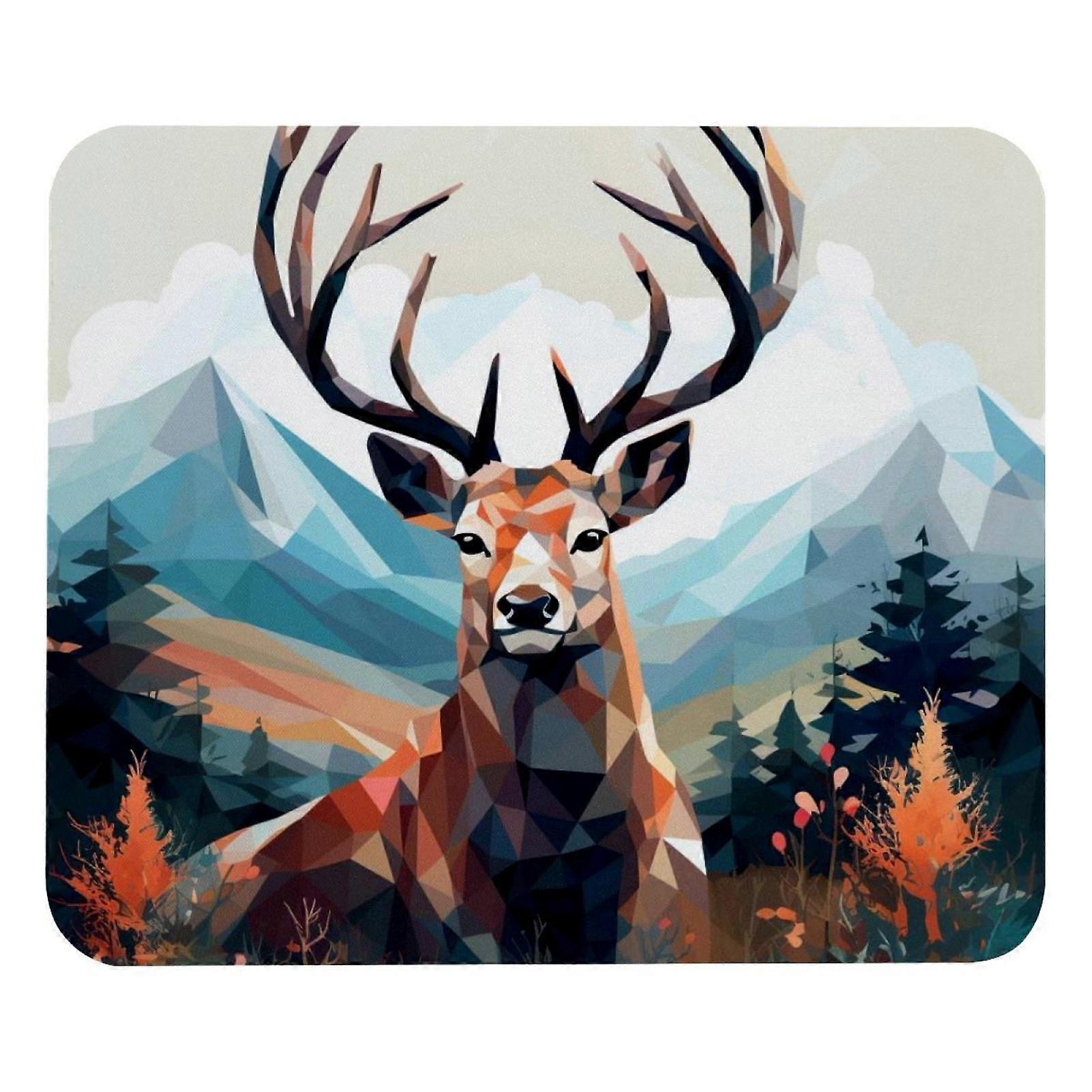 Deer Painted Mouse Pad - Smooth Surface, Mousepad Thick Padding, Ergonomic Design for Comfortable Gaming and Office Use