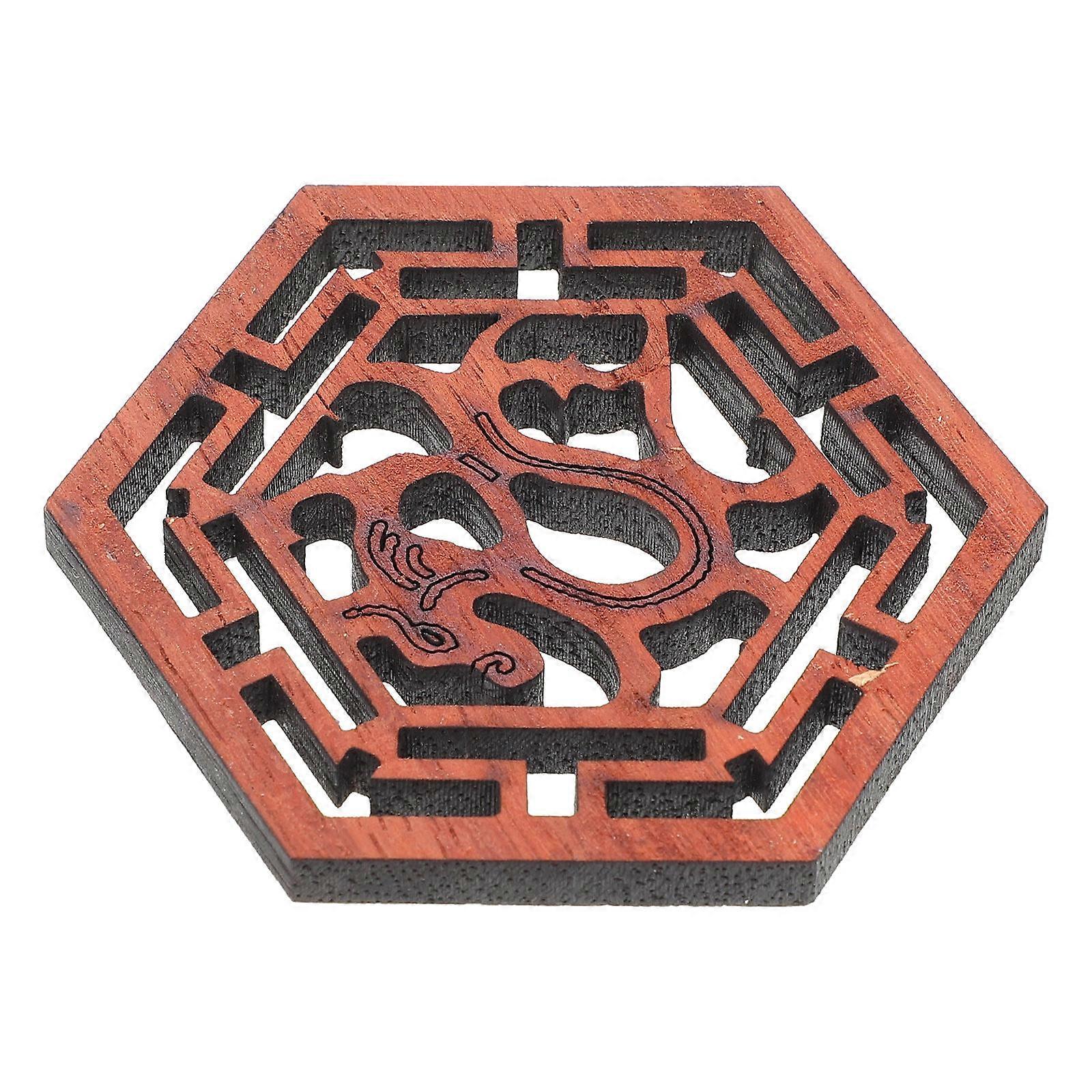 Erhu Replacement Parts Wooden Sound Windows with Dragon Pattern