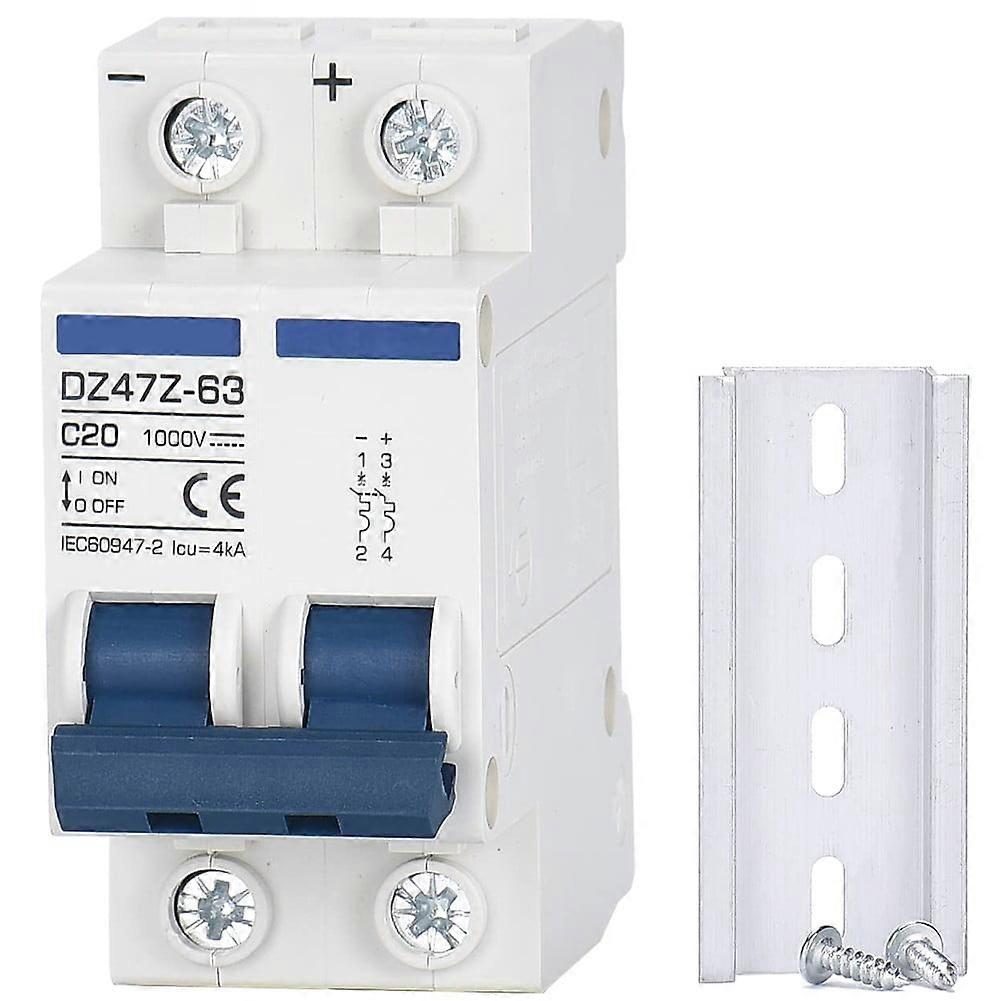 Dc Miniature Circuit Breaker 2 Pole 1000V 32 Amp Isolator Dc Disconnect Switch