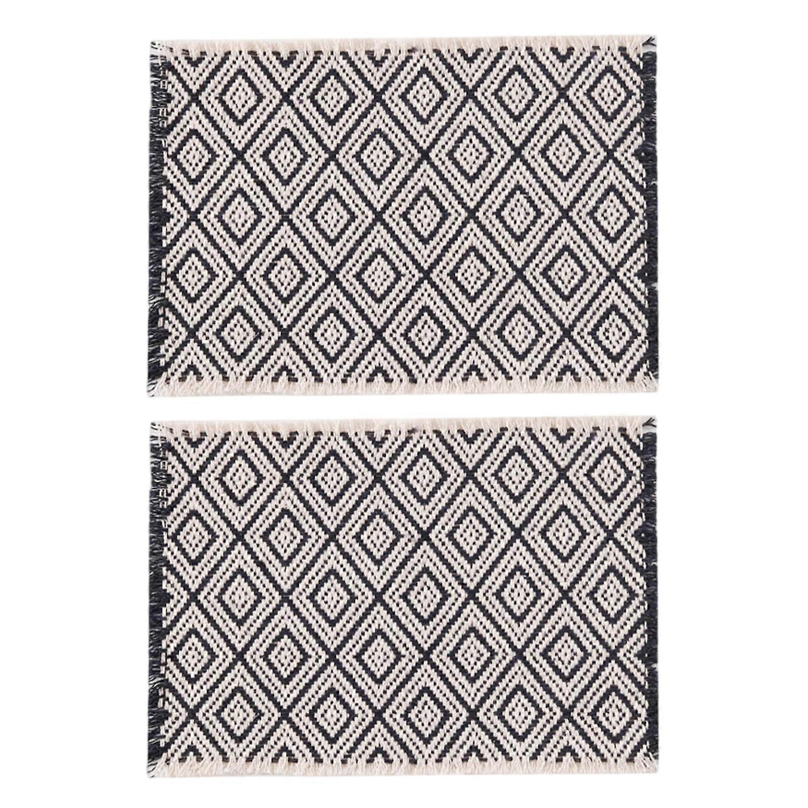 Bohemian Miniature Rug for 1/12 Doll House Realistic Setting Scene Display Accessories for Craft Model Project Multicolor