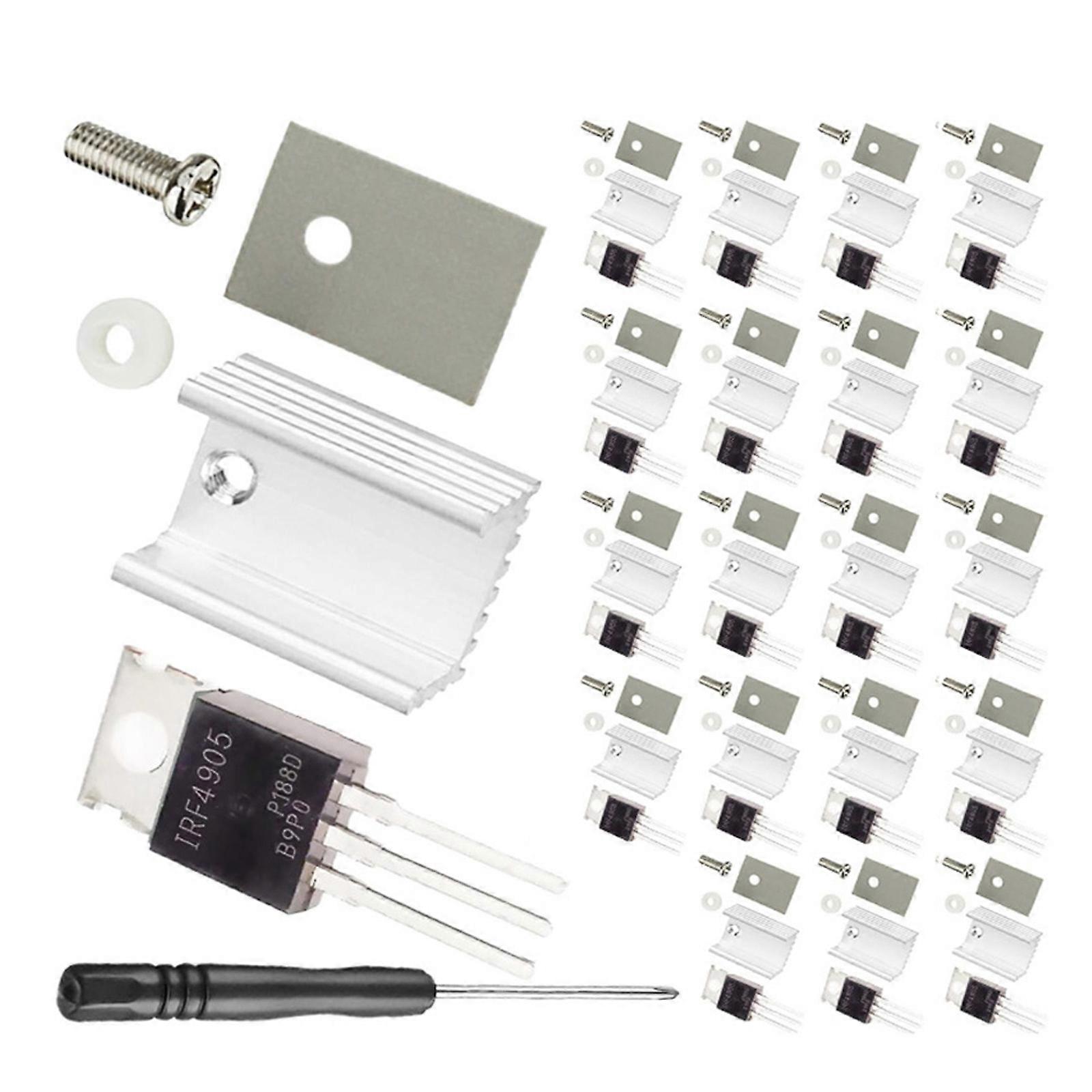 Heavy Duty Electrical IRF4905 Insulator And Heat Sink Coolers Radiator For High Load Circuit Design Applications Multicolor