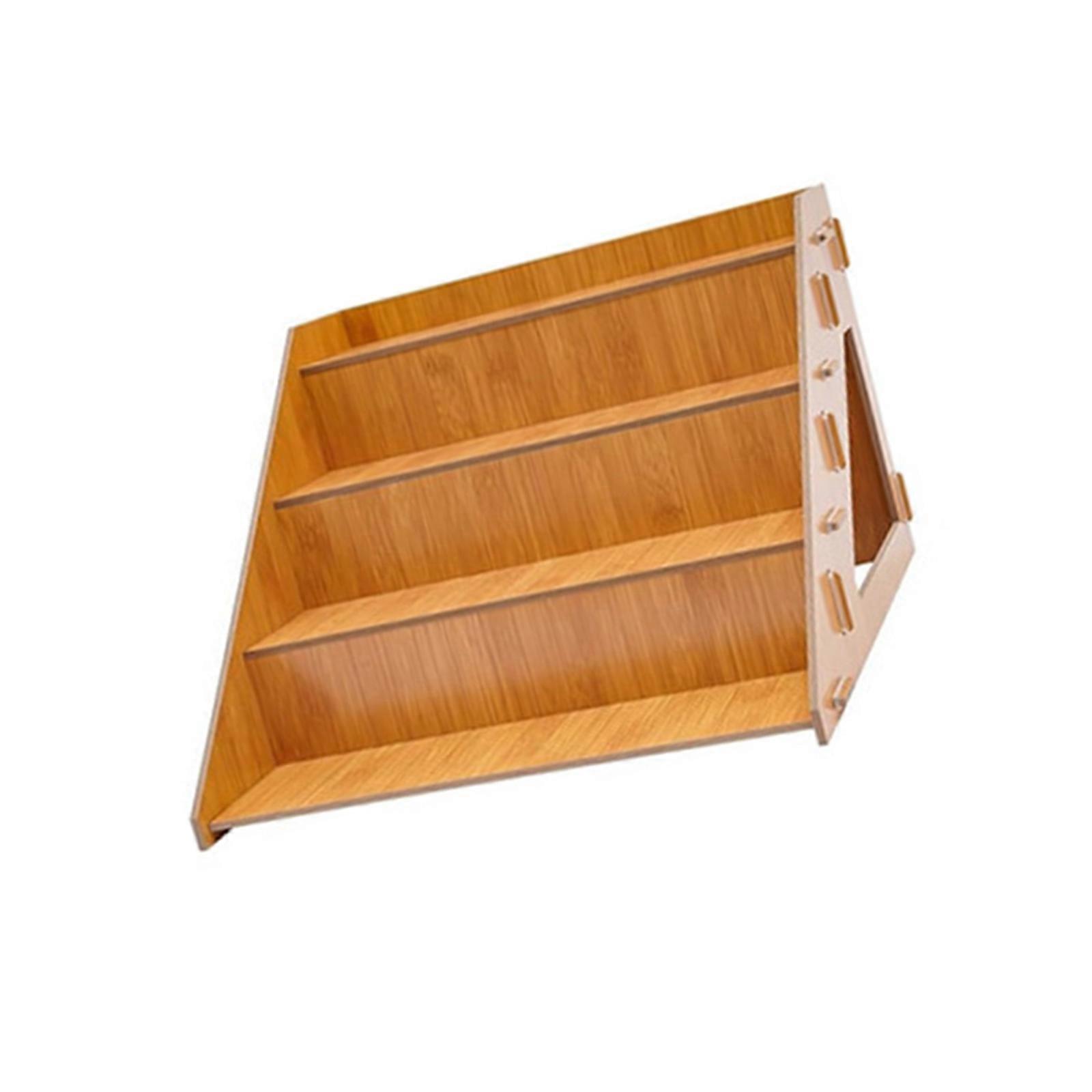 Modern 4 Level Kitchen Storage Unit Space Saving Wooden Dessert Rack Multipurpose Bamboos Cake Presentation Stand Multicolor