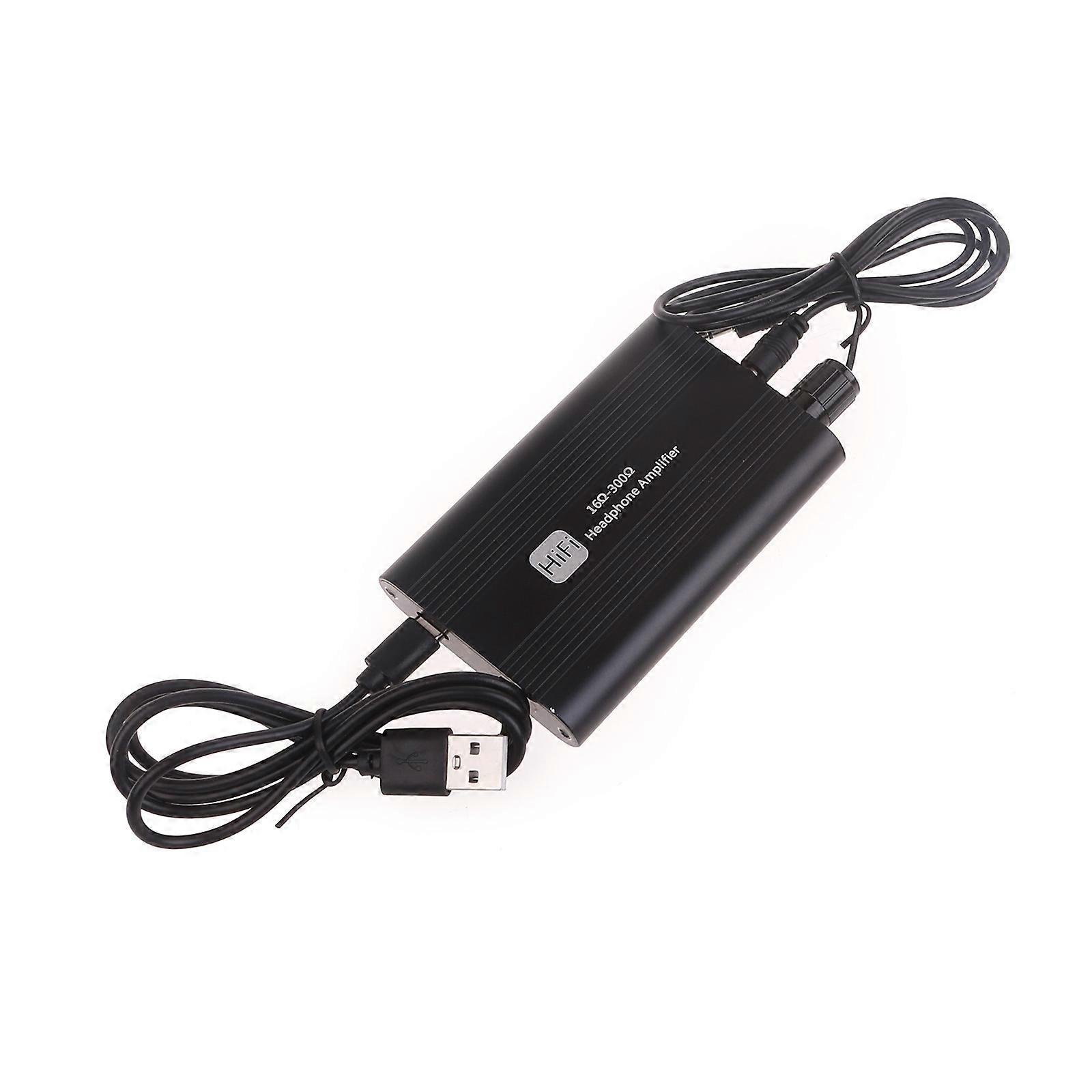 Universal 16-300ohm Headphone Amp HiFi Headphone Amplifier 3.5mm AUX Input and Output for Various Headsets Laptops Multicolor