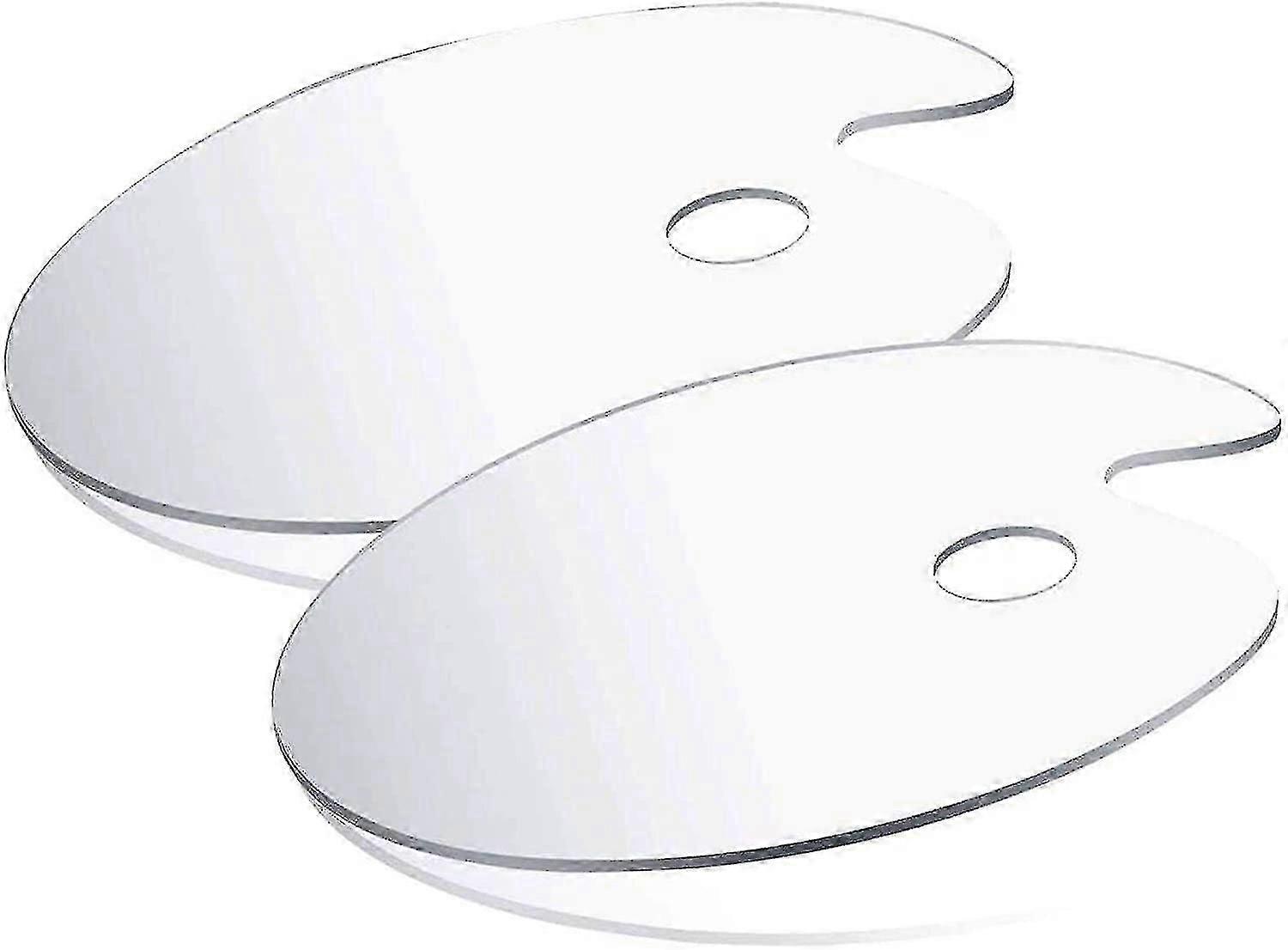 2 حزمة لوحات الرسم الاكريليك واضحة 20 * 30 سم ، صينية لوحة البيضاوي