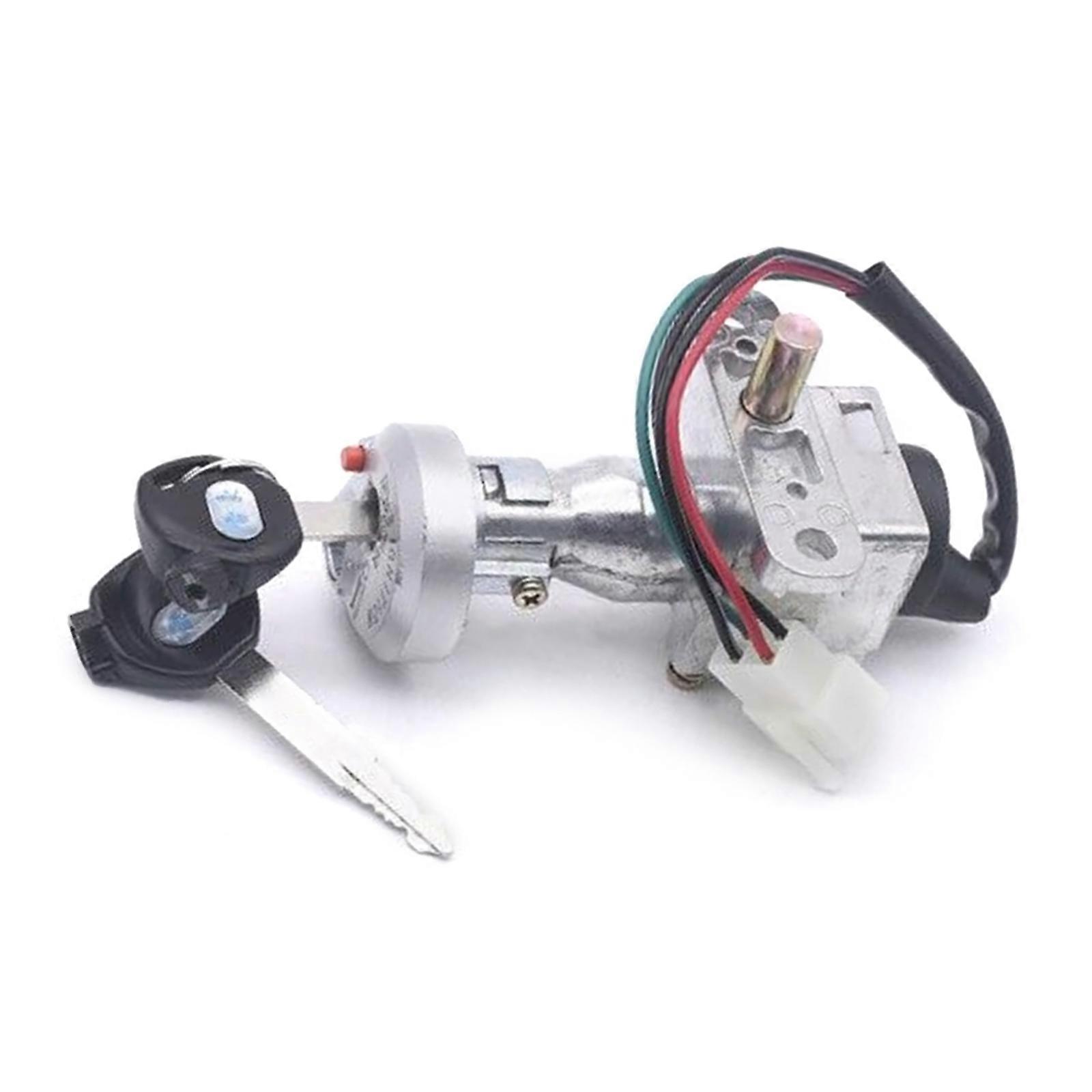 Motorcycle Start Ignition Switch 4 Wire / 2 Wire Scooter Modified Accessories Replacement Ignition Switch with Keys Multicolor
