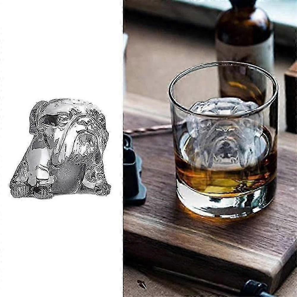 Silicone Whiskey Ice Mold with Bulldog Shape