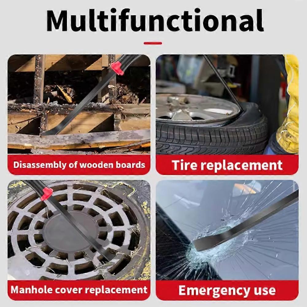 OUDISI Multi-Function Screwdriver Pry Bar 10-in-1 Steel Demolition Tool with Hex Bits Nails Puller Chisel Edge