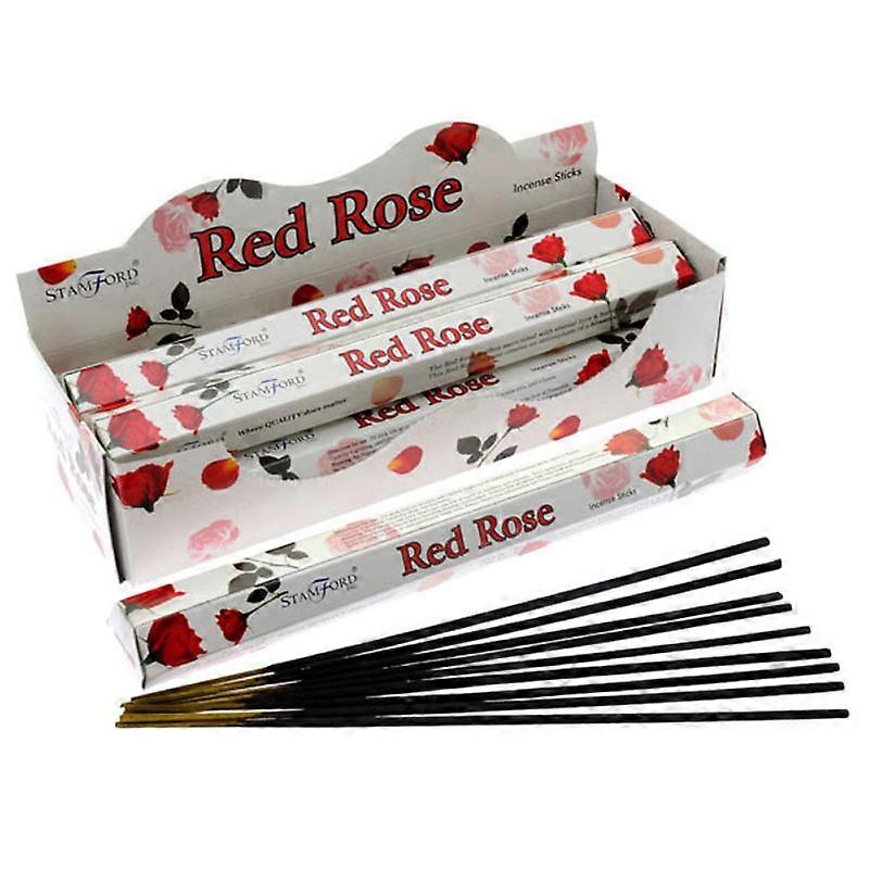 Stamford Hex Incense Sticks - Red Rose 6 Pack