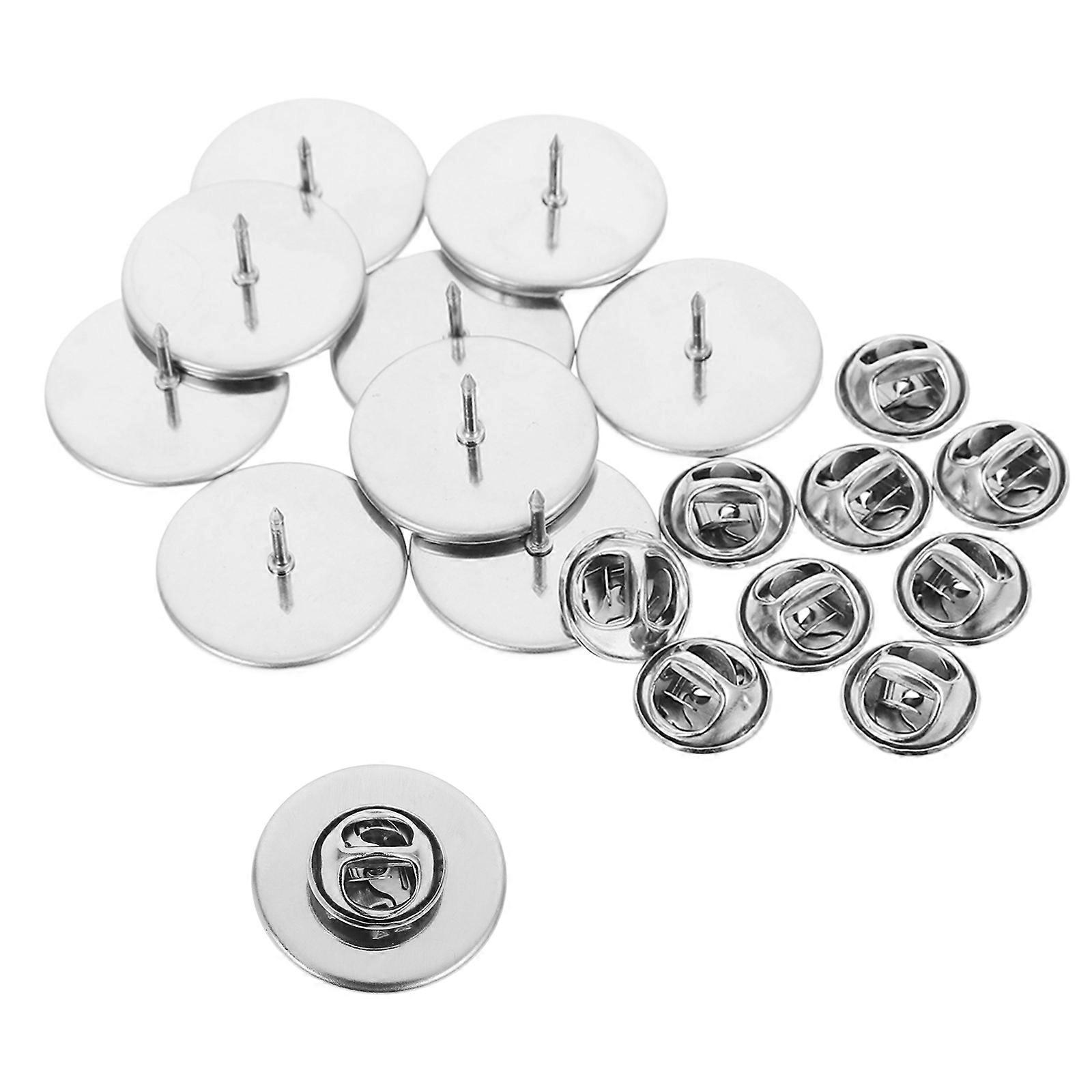 10Pcs Locking Pin Back Replacement Stainless Steel Clutch Back for Craft Making