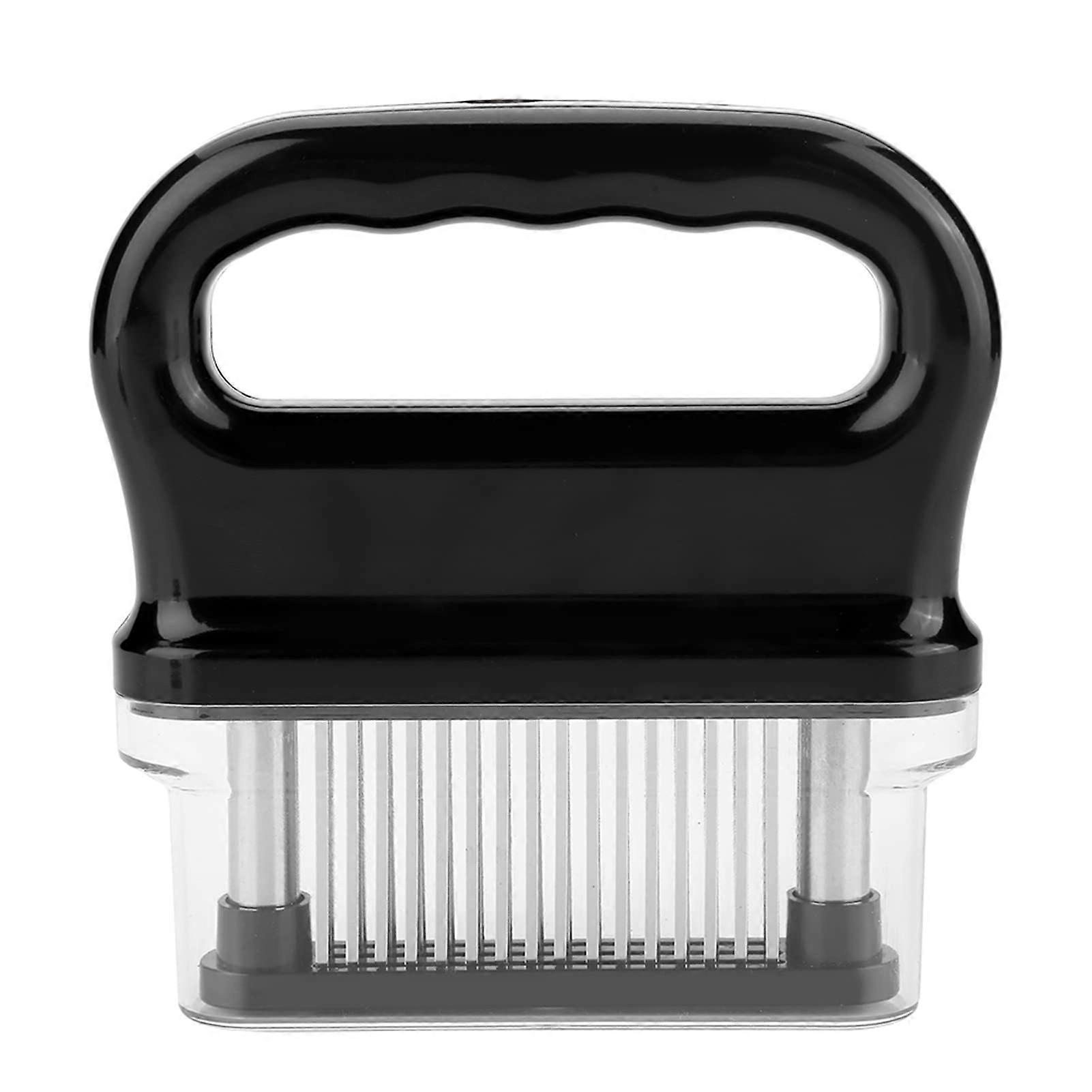 Meat Tenderizer Tool with Ergonomic SpringLoaded Handle and Safe Blades for Steak and Kitchen Use