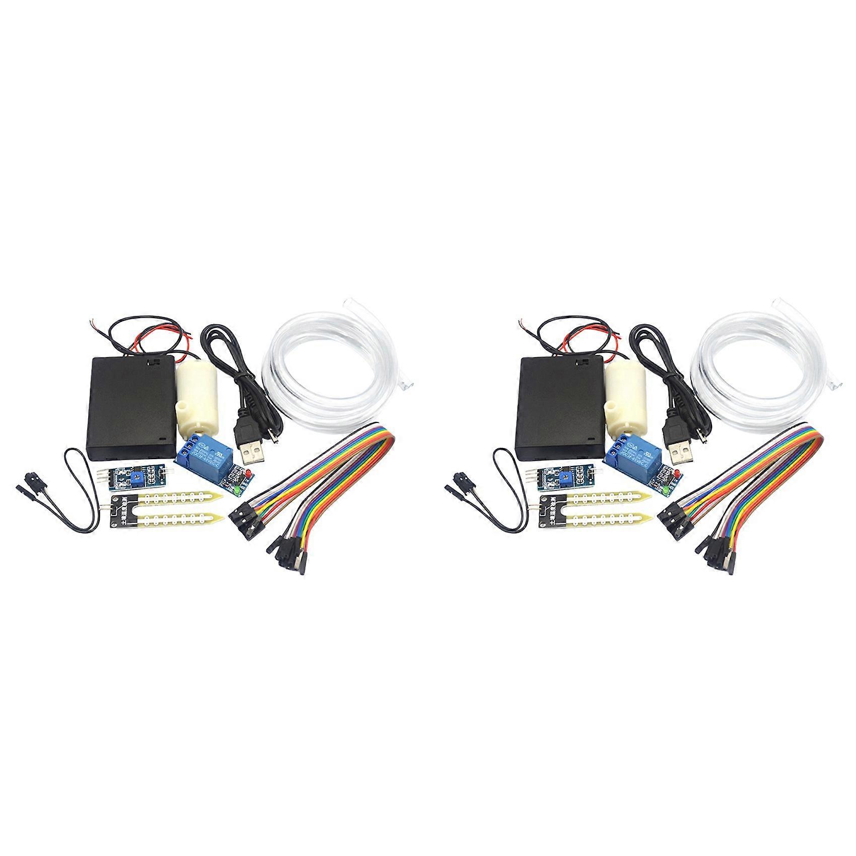 2X Módulo de Irrigação Automática Kit DIY Módulo de Rega Automática Detecção de Umidade do Solo Automático W
