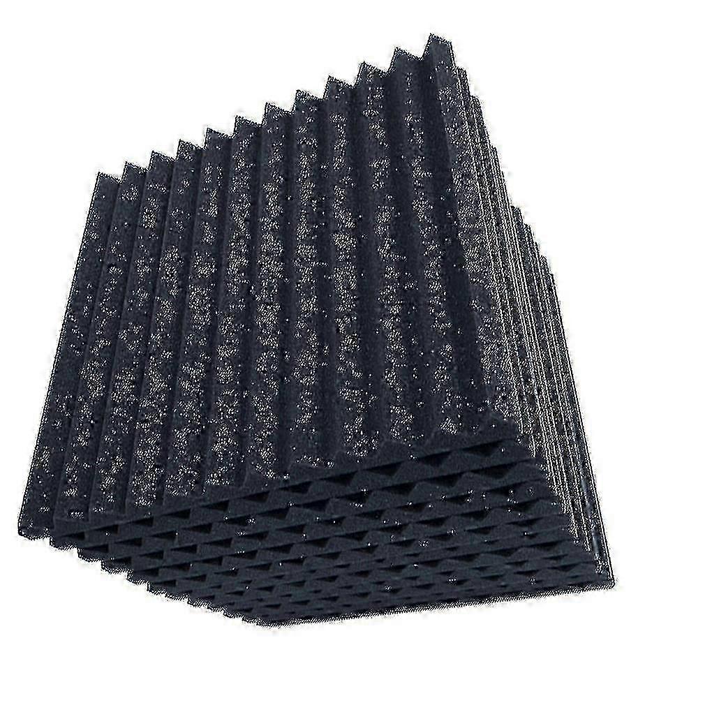 12/24pcs Acoustic Foam Panels Studio Soundproofing Wedge Tiles for Wall and Ceiling Noise Reduction