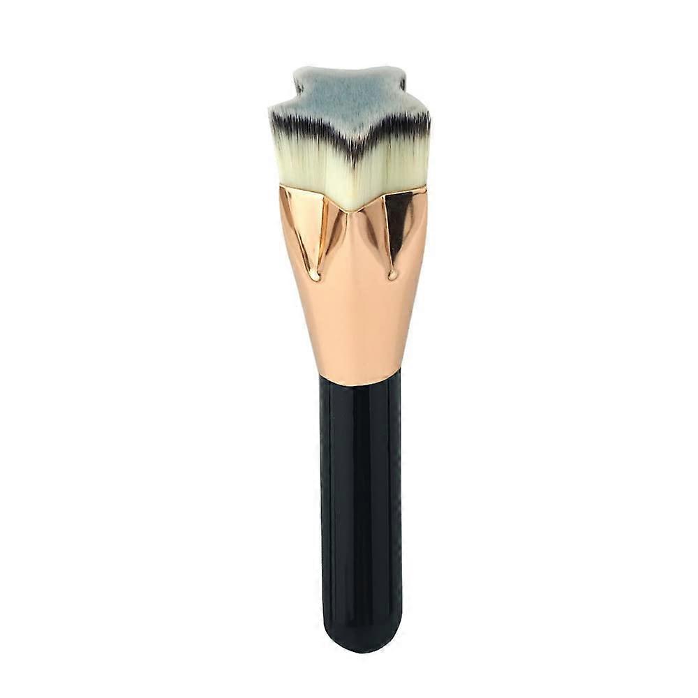 Makeup Brush Set with Foundation Brush for Full Coverage, Soft Bristle Blush and Bronzer, Black