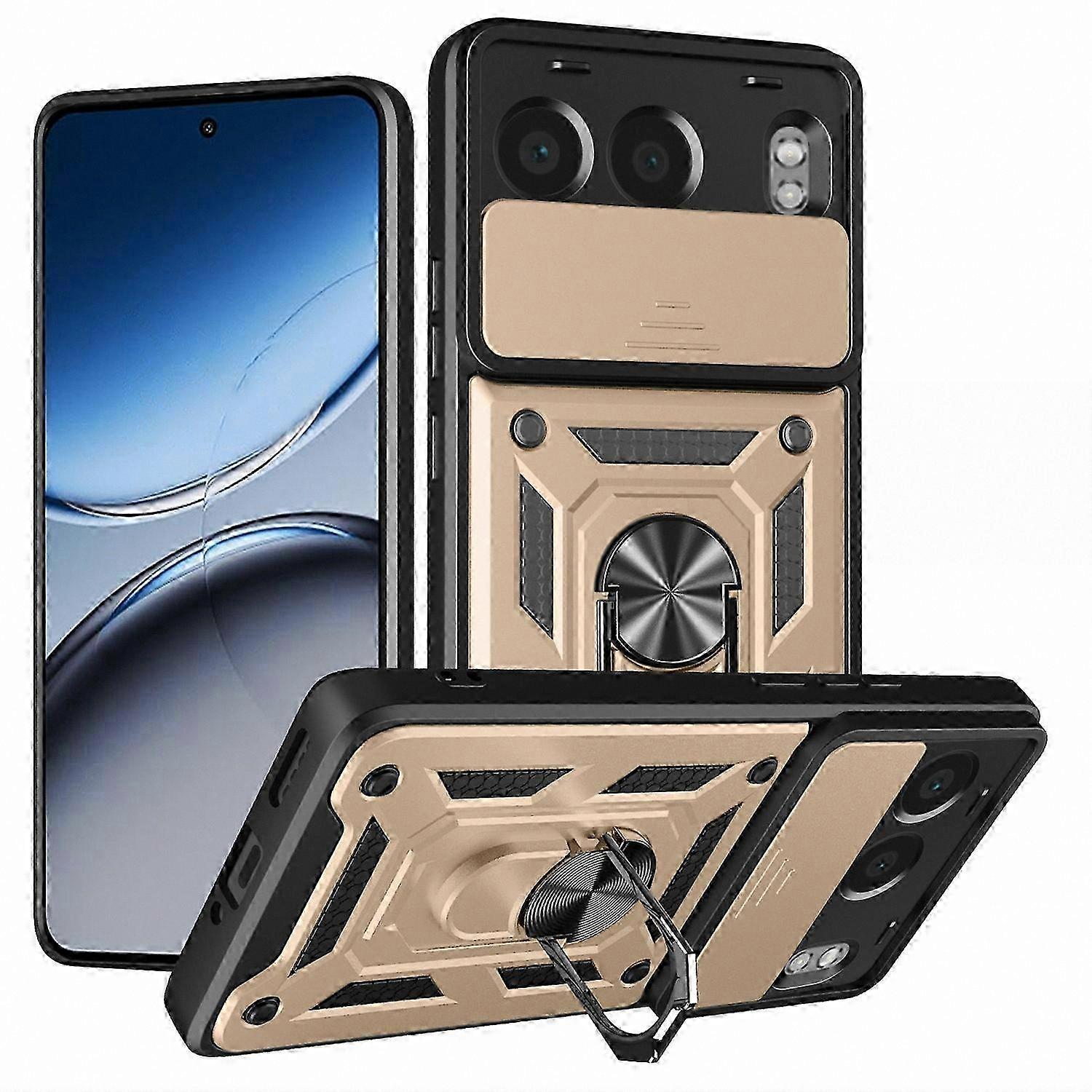 Slide Camera Lid Case with Kickstand for Nord 4 - PC TPU Phone Cover
