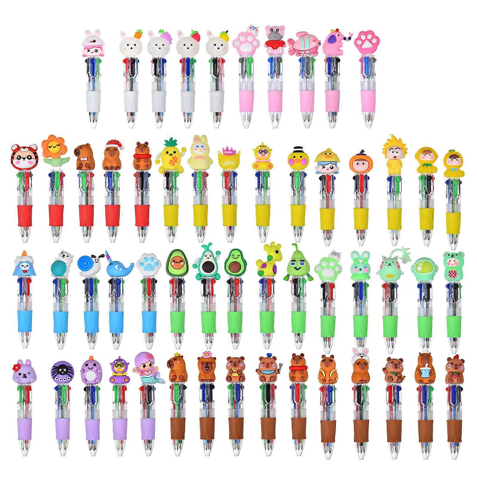 Multicolored Pen 4 Color-in-1 Writing Pens for Noting Journaling Retractable Ballpoint Pen for School Office Multicolor