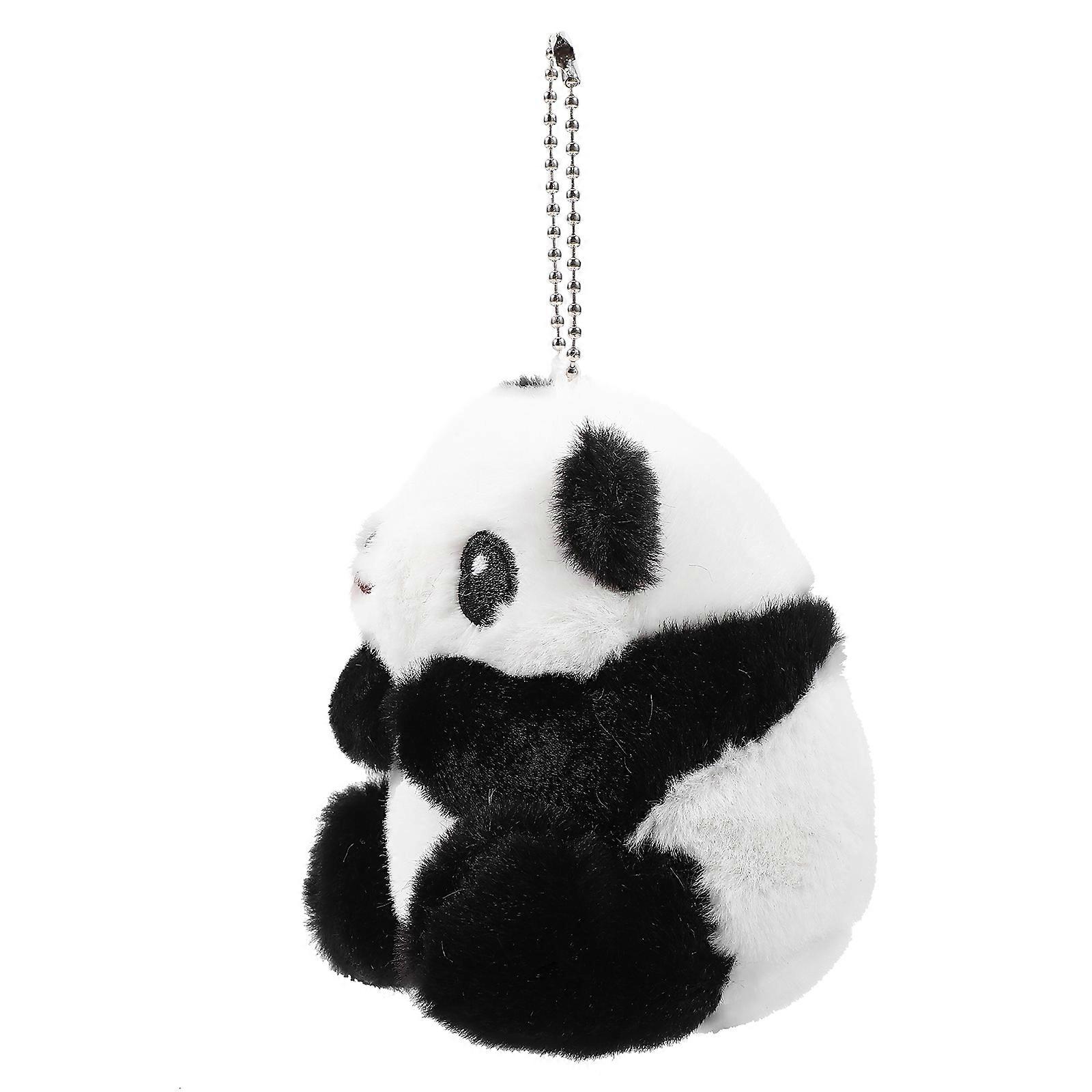 Stuffed Panda Plush Keychain Pendant Hanging Accessory for Backpack