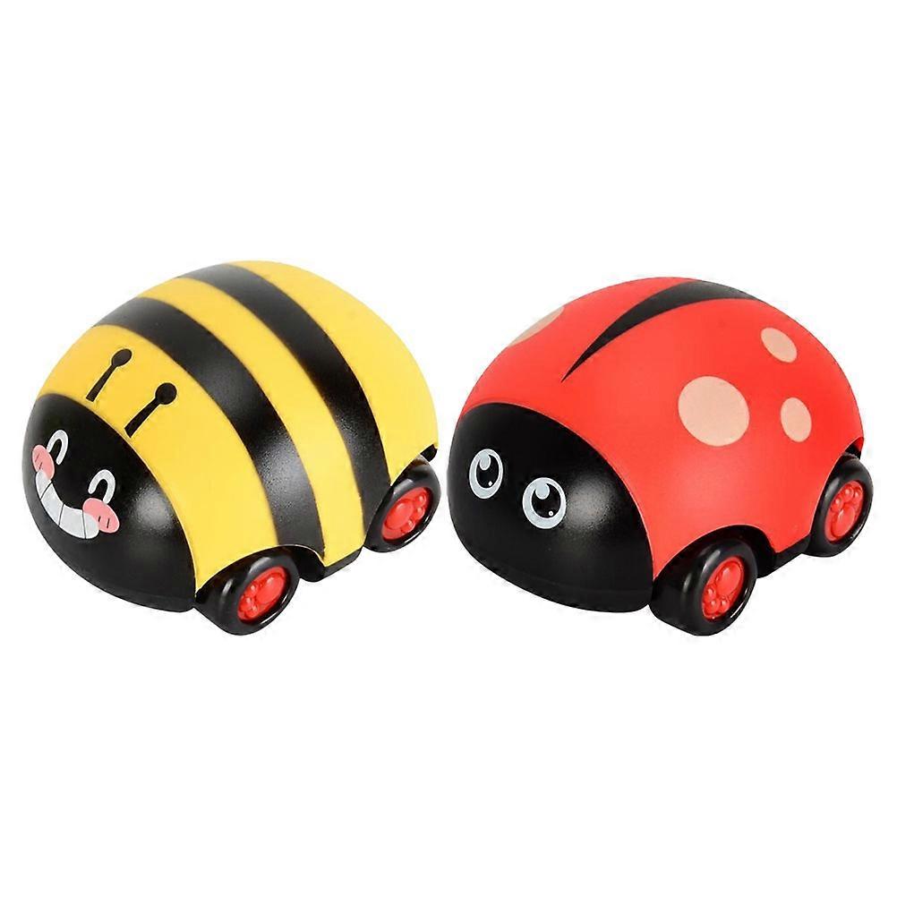 Friction Powered Pull Back Car Toy for Playing 2Pcs Cartoon Animal Shape