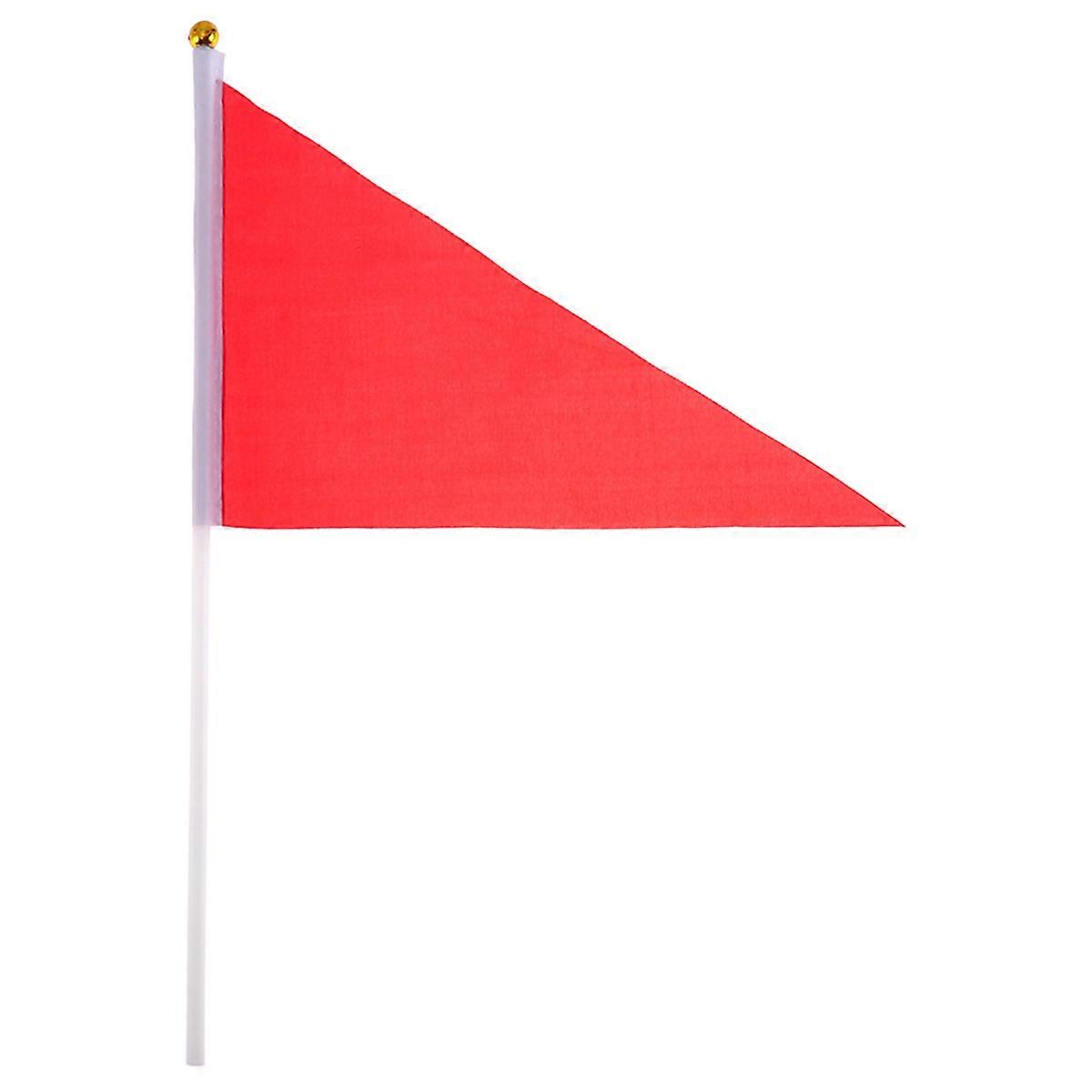 100Pcs Triangular Banner Hand Waving Flag for Party Color