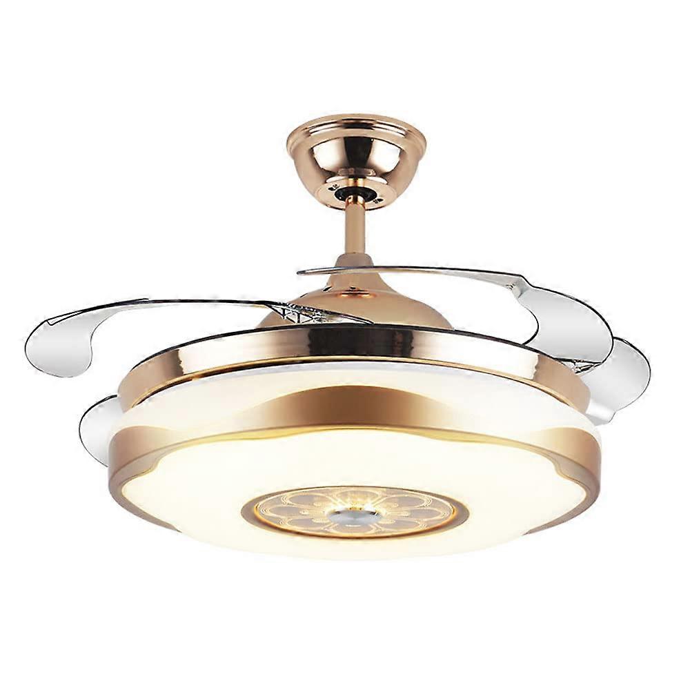 Modern LED Ceiling Fan with Light Remote Control Quiet ABS Blades Energy Saving Bedroom